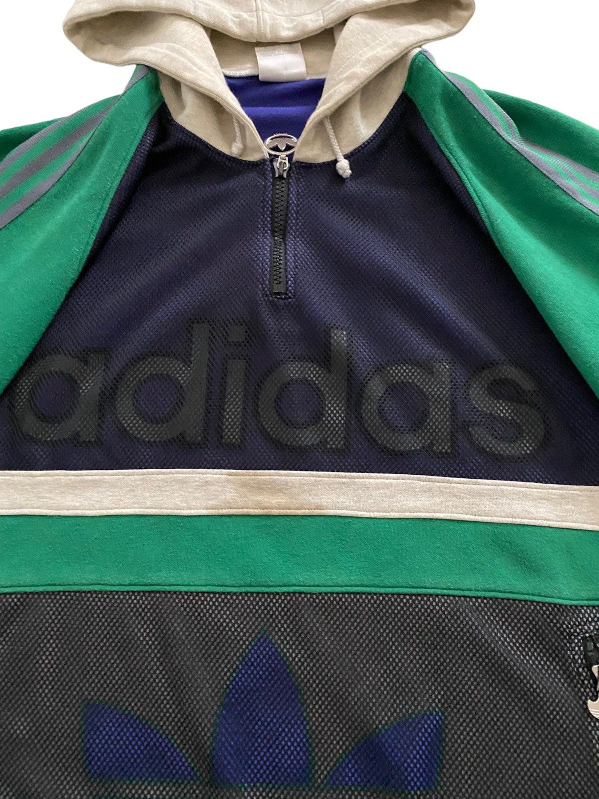 Adidas A$AP ROCKY VINTAGE 80S ADIDAS SPELLOUT 1/4 ZIP HOODIE Size US XL / EU 56 / 4 - 9 Thumbnail