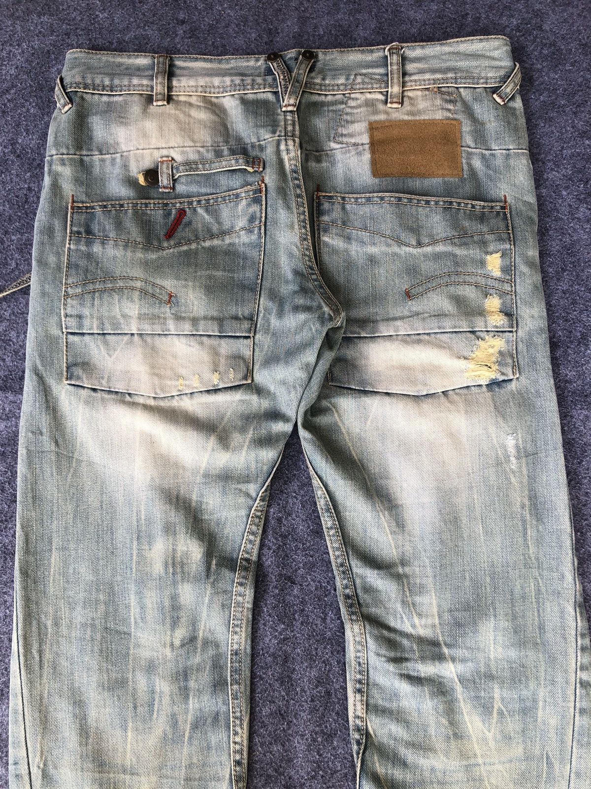If Six Was Nine Vintage 90s🔥ANNA KERRY🔥Distressed Light Wash Hybrid Denim Size US 33 - 8 Thumbnail