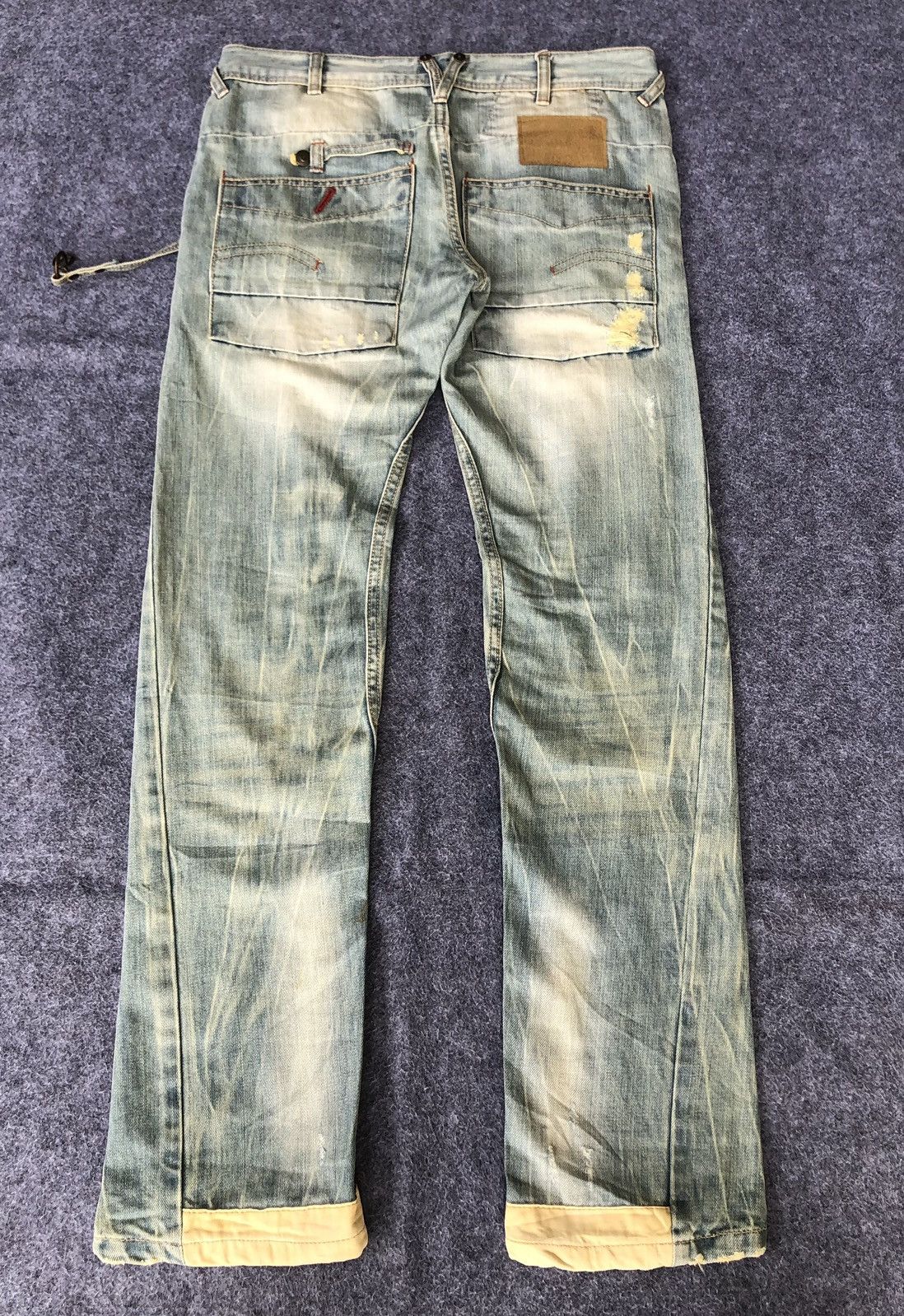 If Six Was Nine Vintage 90s🔥ANNA KERRY🔥Distressed Light Wash Hybrid Denim Size US 33 - 2 Thumbnail