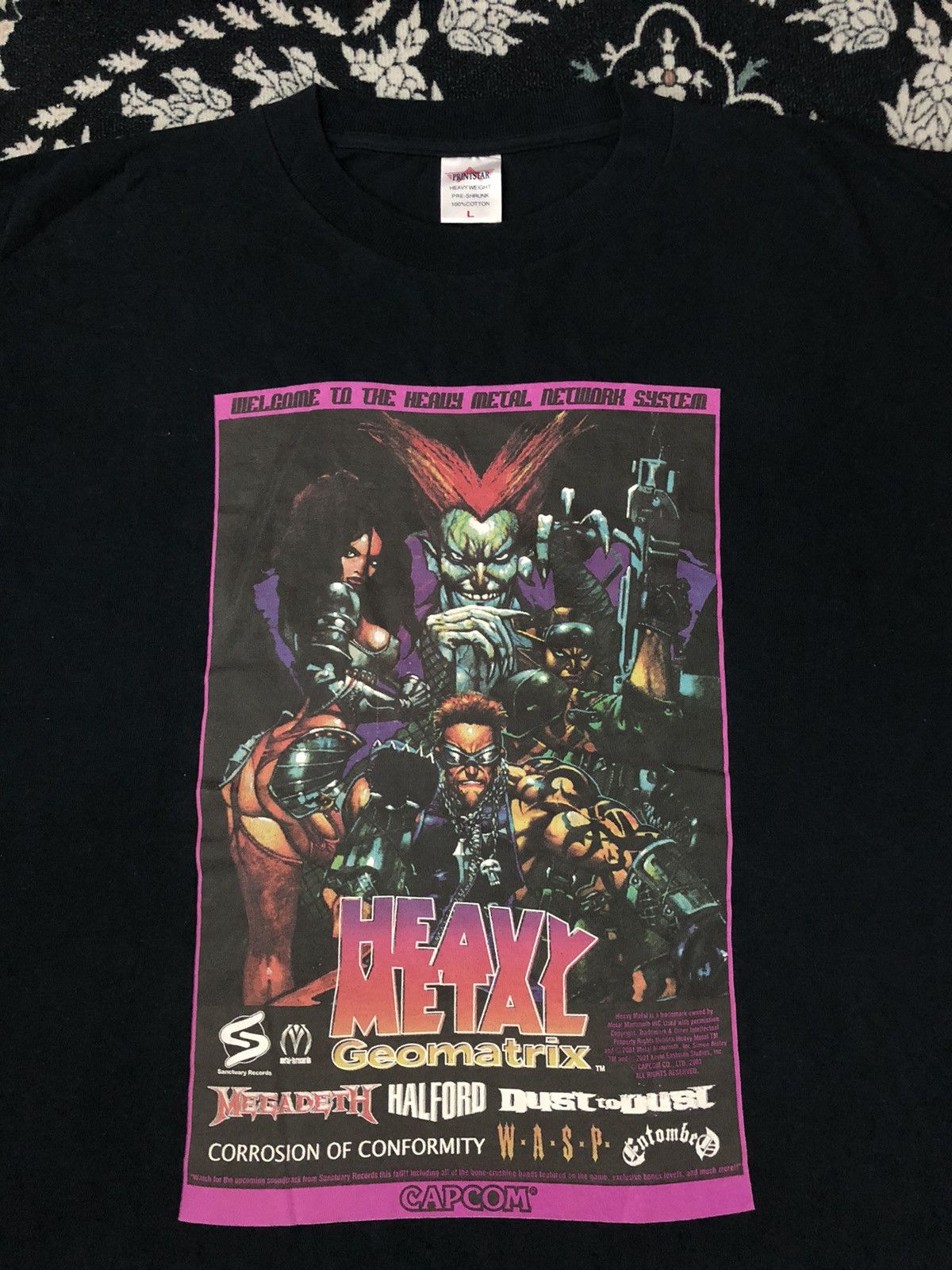 Megadeth × Playstation × Vintage Heavy metal geomatrix capcom game 