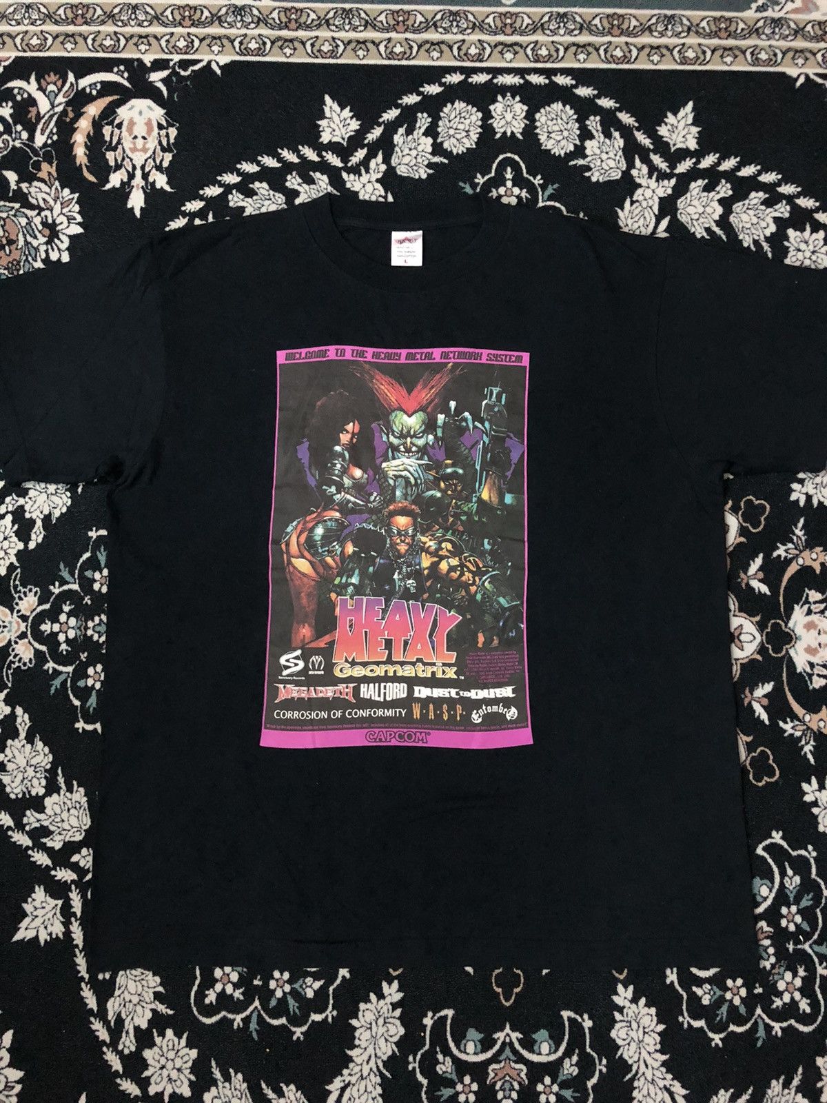 Megadeth × Playstation × Vintage Heavy metal geomatrix capcom game 