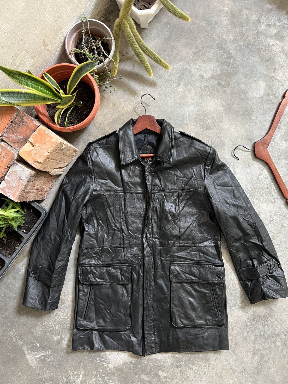 Japanese Brand STEALS 💫 Fully Leather Long Jacket Size US M / EU 48-50 / 2 - 1 Thumbnail