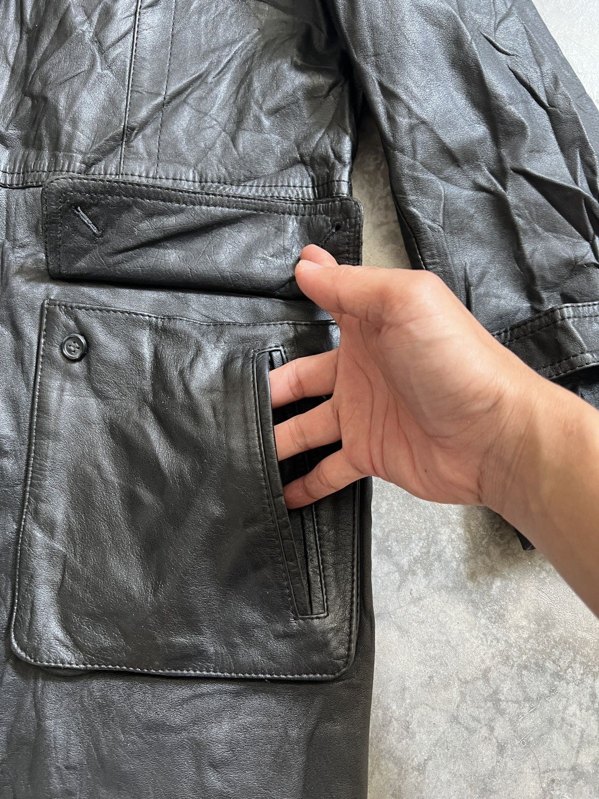 Japanese Brand STEALS 💫 Fully Leather Long Jacket Size US M / EU 48-50 / 2 - 12 Thumbnail