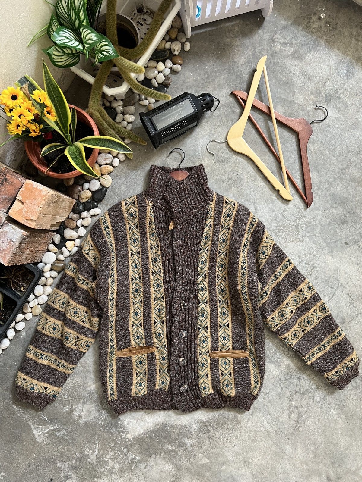 Vintage VTG 🖤 Gio Ruby Japanese Wool Knit Cardigan Jacket Size US M / EU 48-50 / 2 - 1 Thumbnail