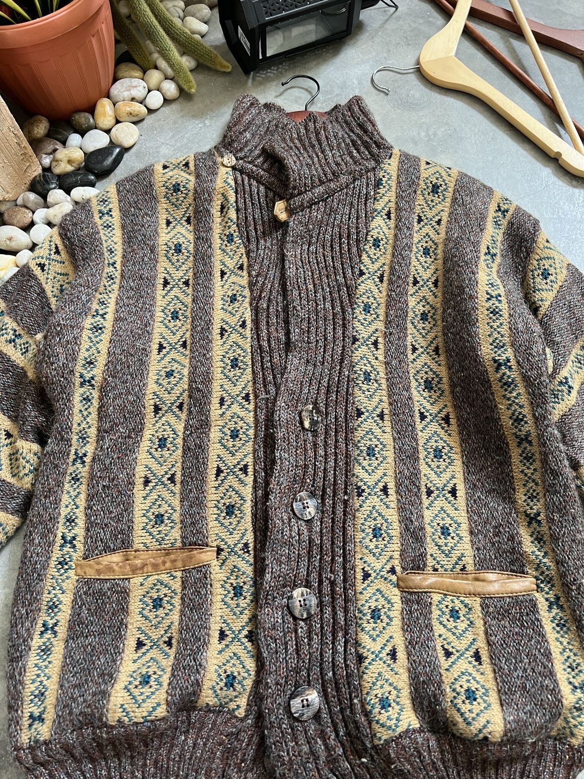Vintage VTG 🖤 Gio Ruby Japanese Wool Knit Cardigan Jacket Size US M / EU 48-50 / 2 - 15 Thumbnail
