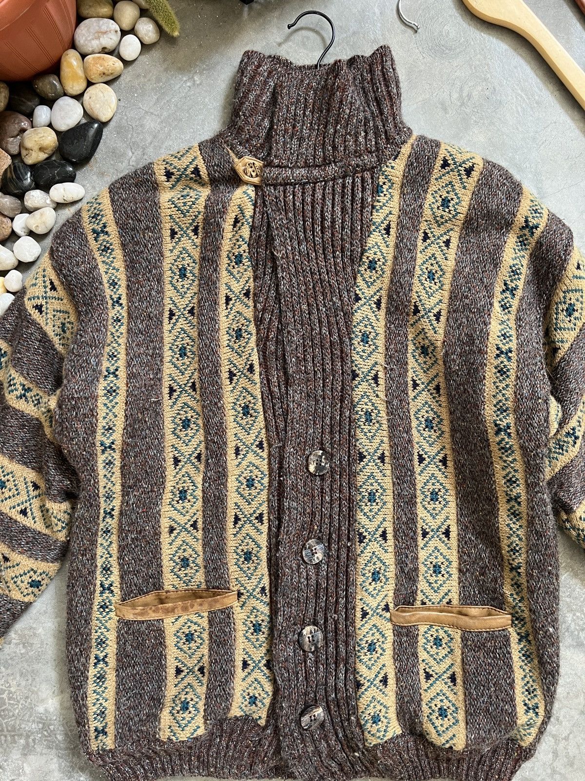 Vintage VTG 🖤 Gio Ruby Japanese Wool Knit Cardigan Jacket Size US M / EU 48-50 / 2 - 2 Thumbnail