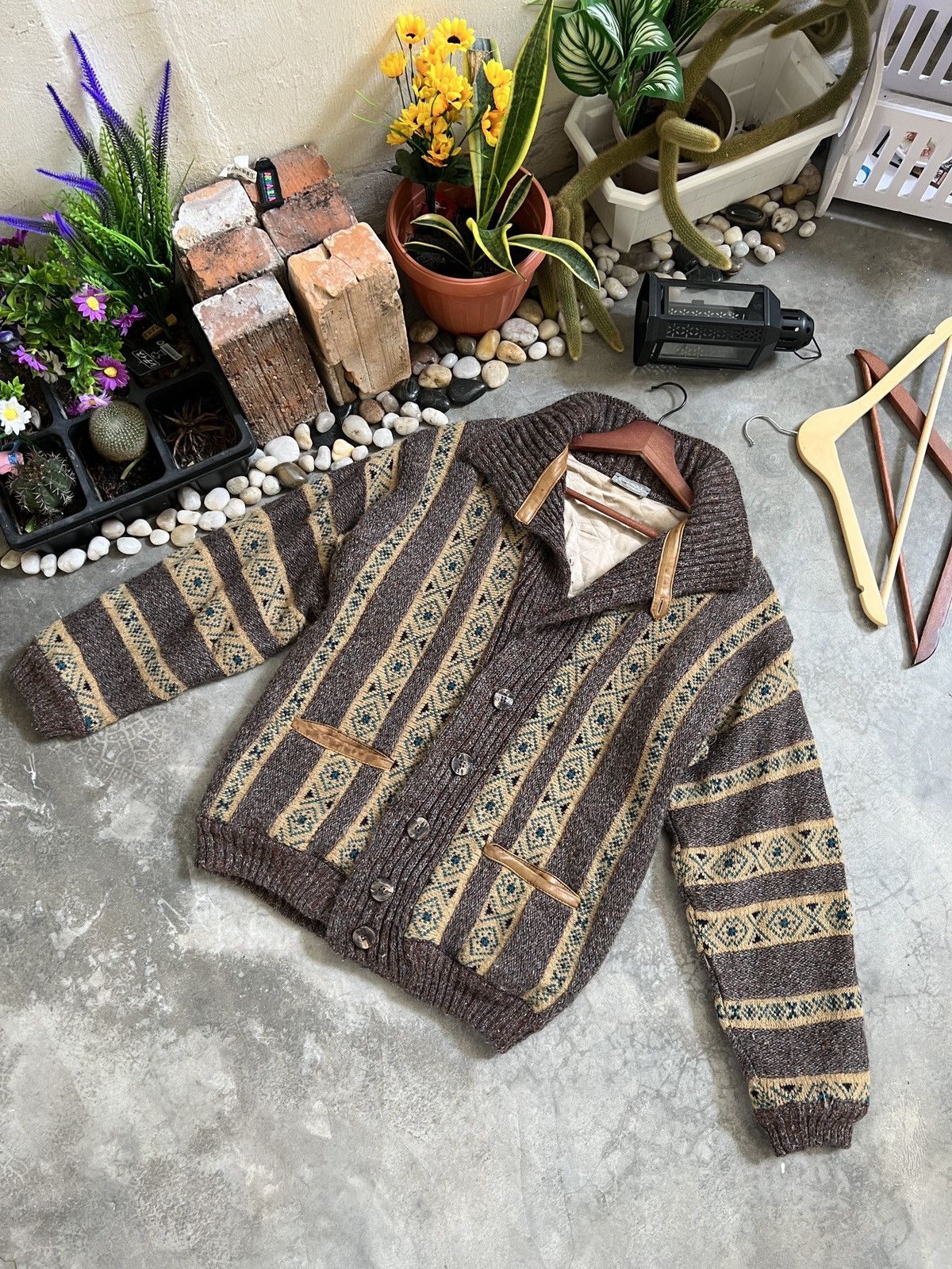 Vintage VTG 🖤 Gio Ruby Japanese Wool Knit Cardigan Jacket Size US M / EU 48-50 / 2 - 9 Thumbnail