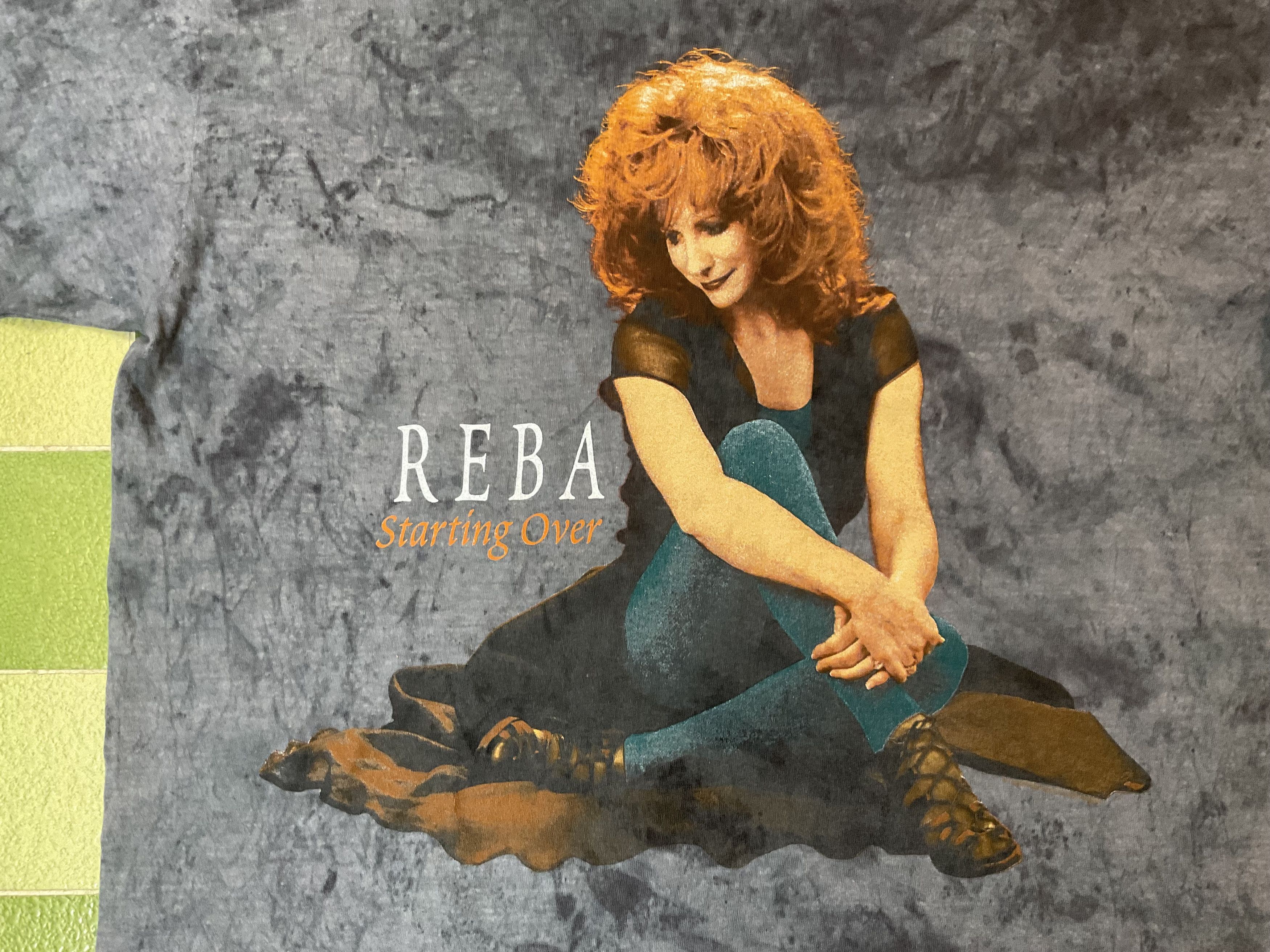 Band Tees Vintage 90s Reba Starting Over Tie Dye Tshirt Country Music Size US L / EU 52-54 / 3 - 3 Thumbnail