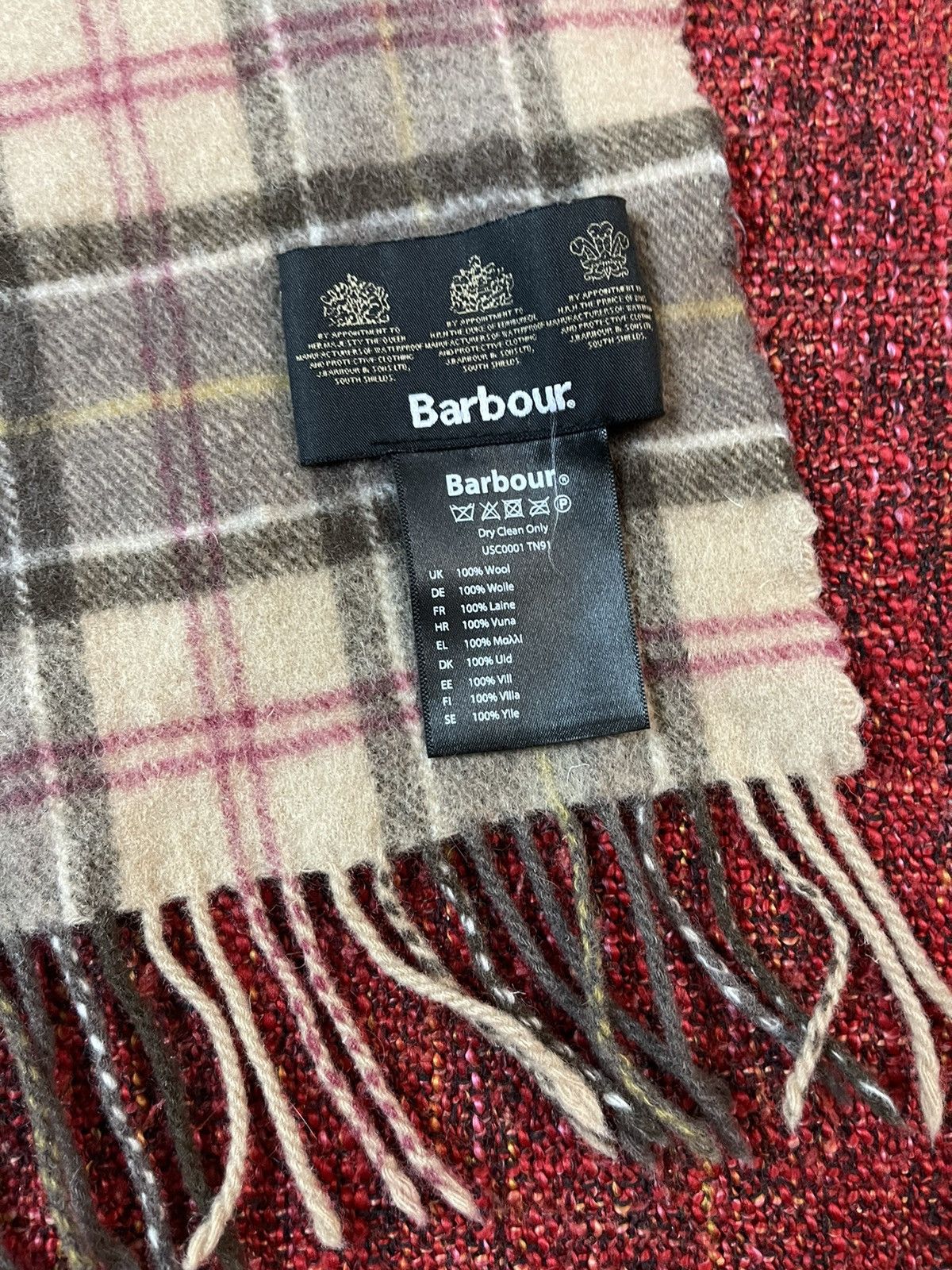 Barbour Barbour checkered tartan wool scarf Size ONE SIZE - 2 Thumbnail