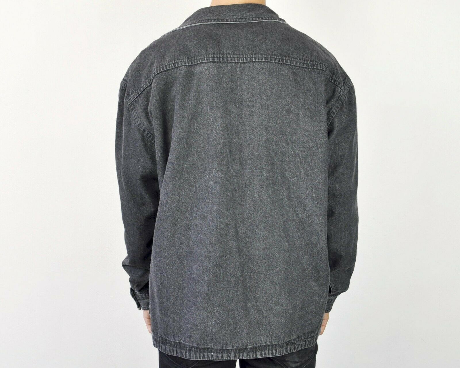 Vintage 100% Cotton Reversible 2in1 Shirt M Solid Snap Button Up Size US M / EU 48-50 / 2 - 6 Thumbnail
