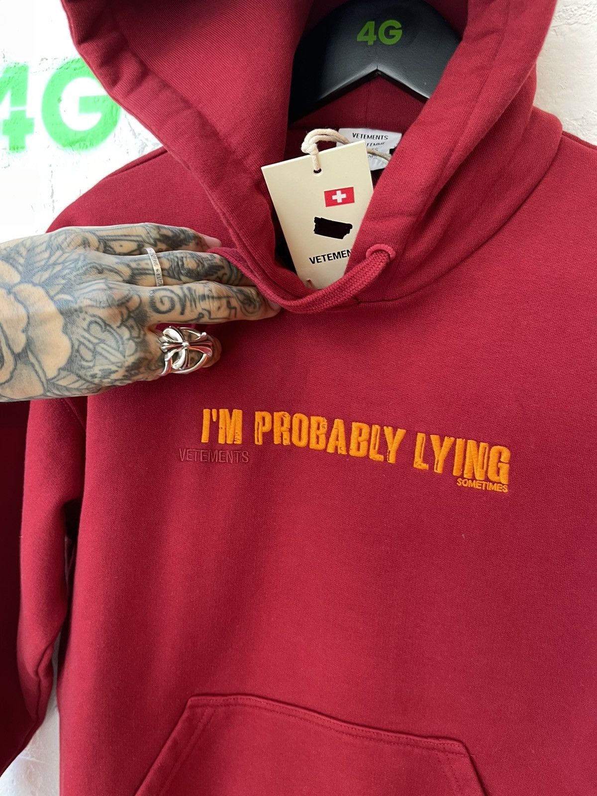 Vetements Vetements NEW ' MY BOYFRIEND IS VAMPIRE ' LYING