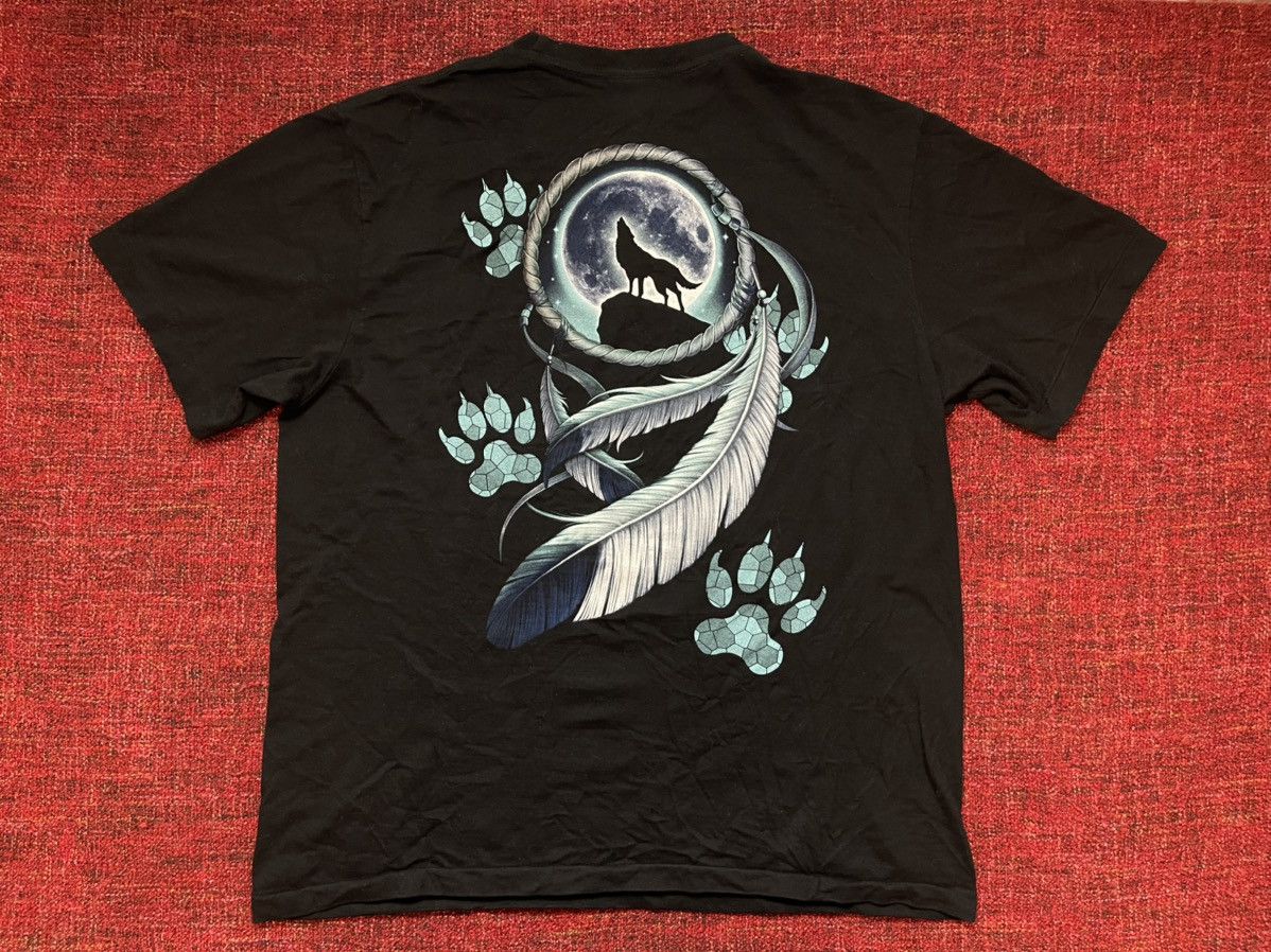Vintage Vintage 90s Navajo wolf t-shirt Size US L / EU 52-54 / 3 - 3 Thumbnail
