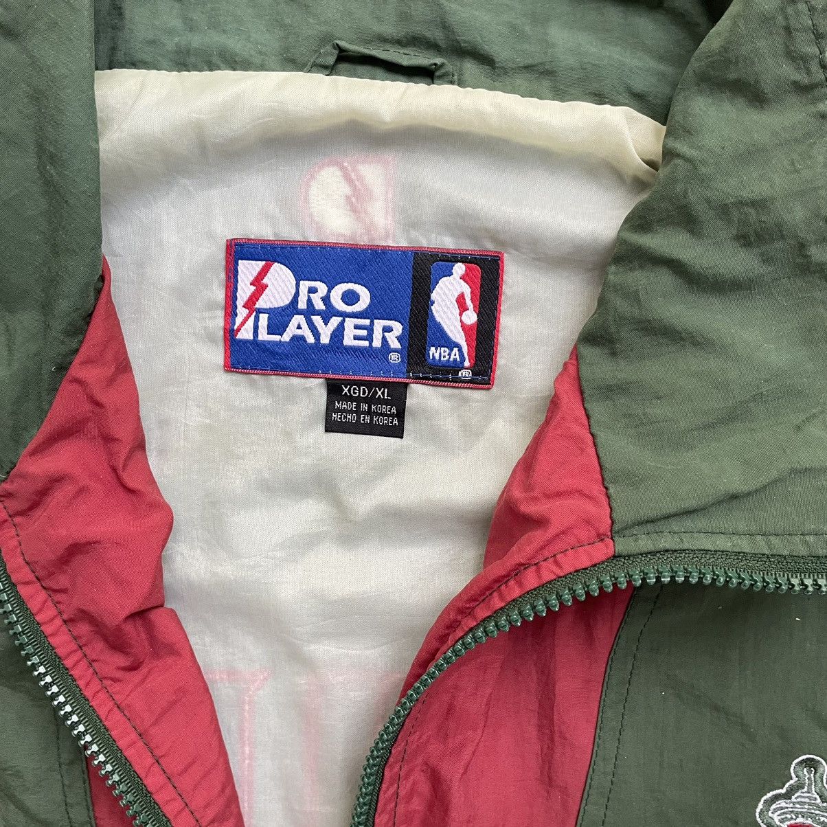 NBA × Pro Player × Vintage RARE💥 90s SEATTLE SONIC NBA BIG LOGO ZIPPER JACKET Size US XL / EU 56 / 4 - 10 Thumbnail