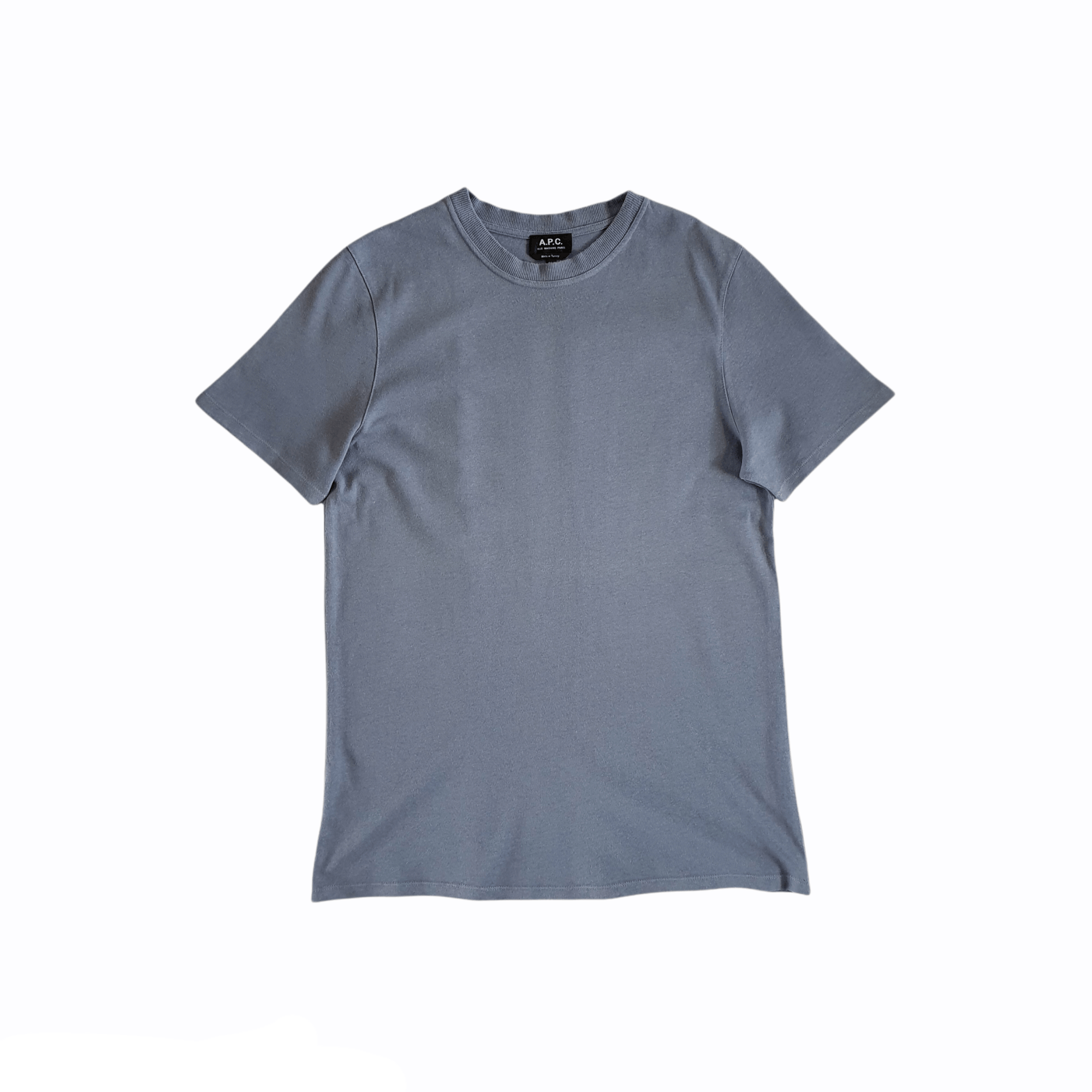 A.P.C. × Designer APC Embroidery Logo Blue T-Shirt | Grailed