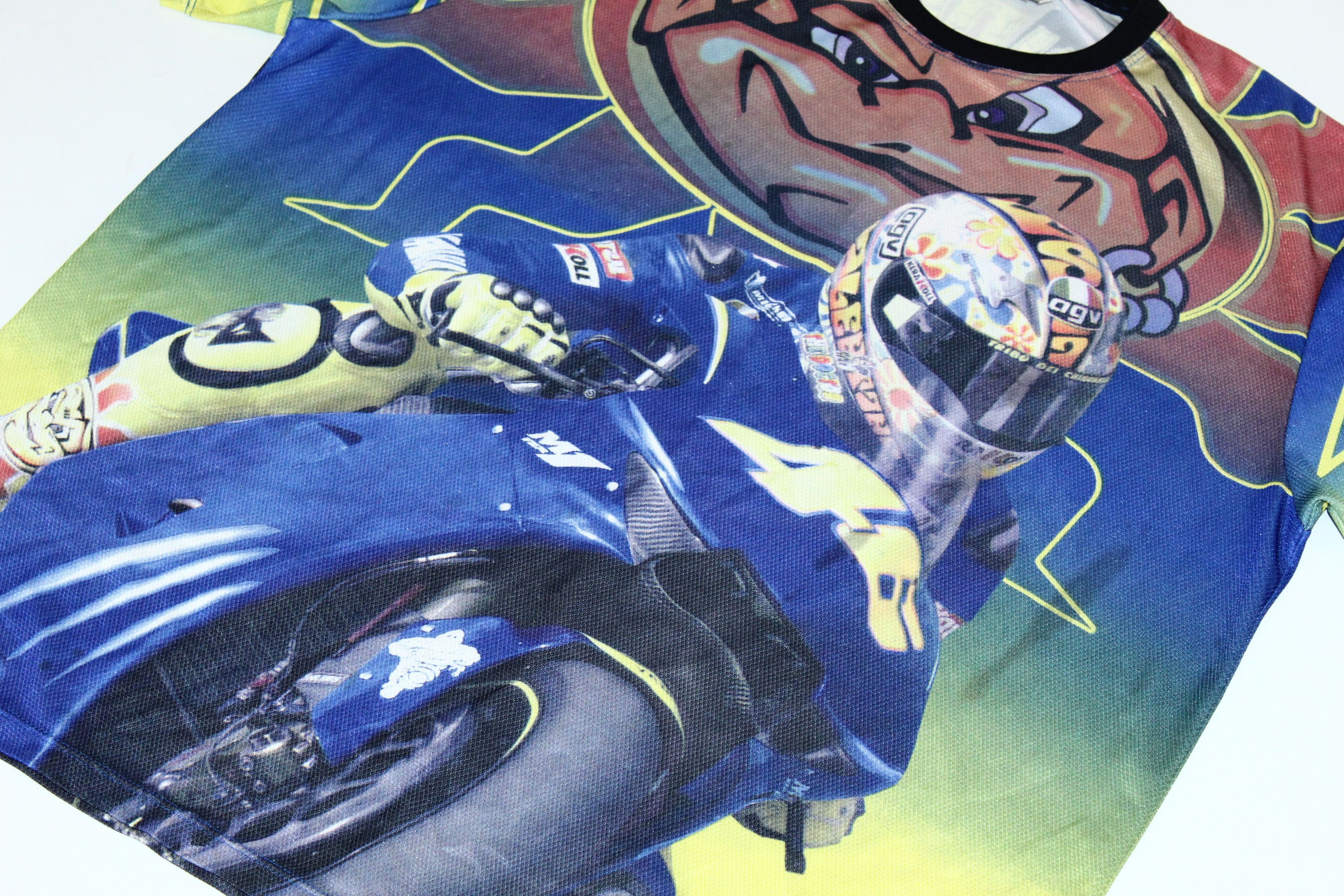 Japanese Brand VTG🔥Valentino Rossi Yamaha Team All over print jersey Size US L / EU 52-54 / 3 - 5 Thumbnail