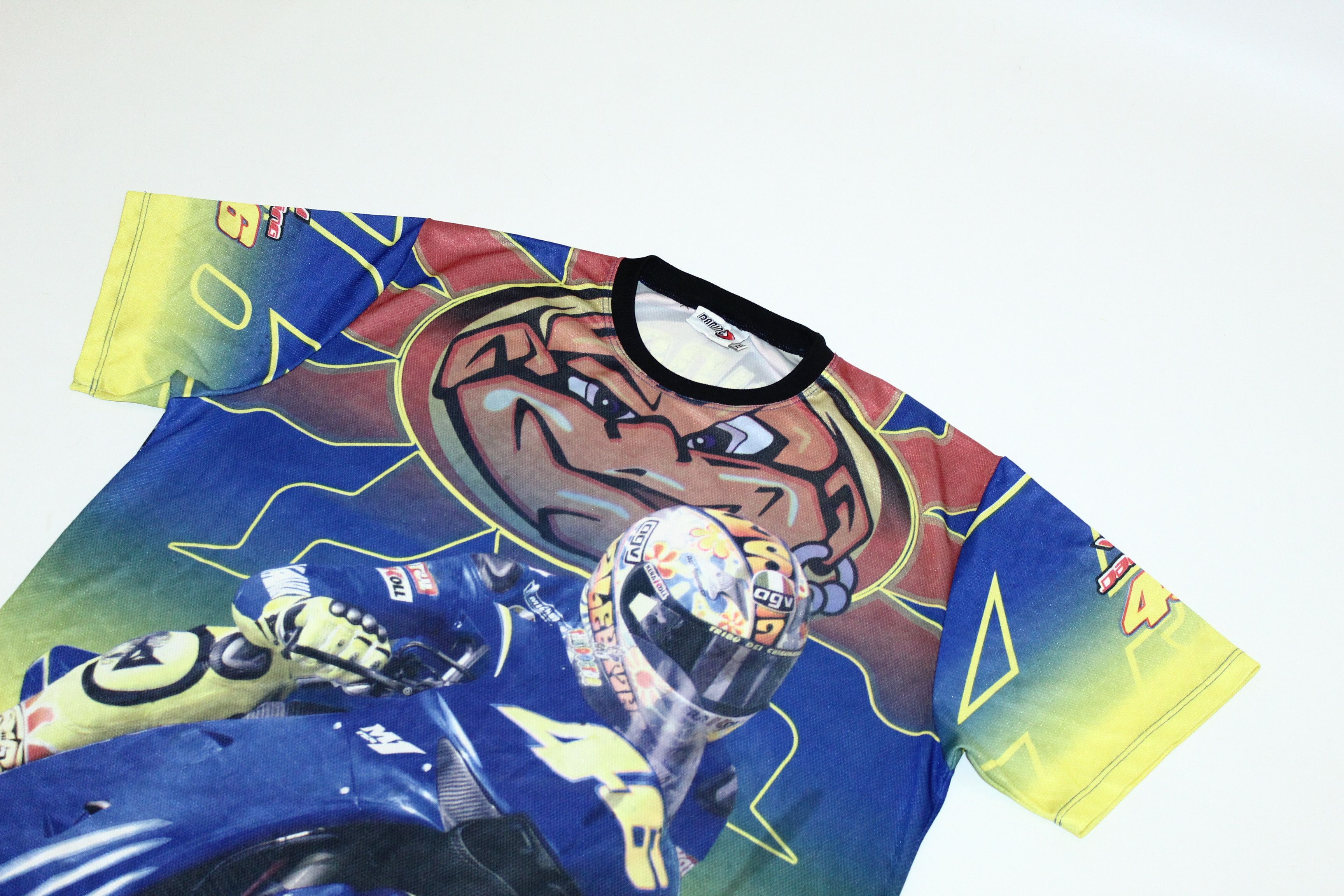 Japanese Brand VTG🔥Valentino Rossi Yamaha Team All over print jersey Size US L / EU 52-54 / 3 - 4 Thumbnail