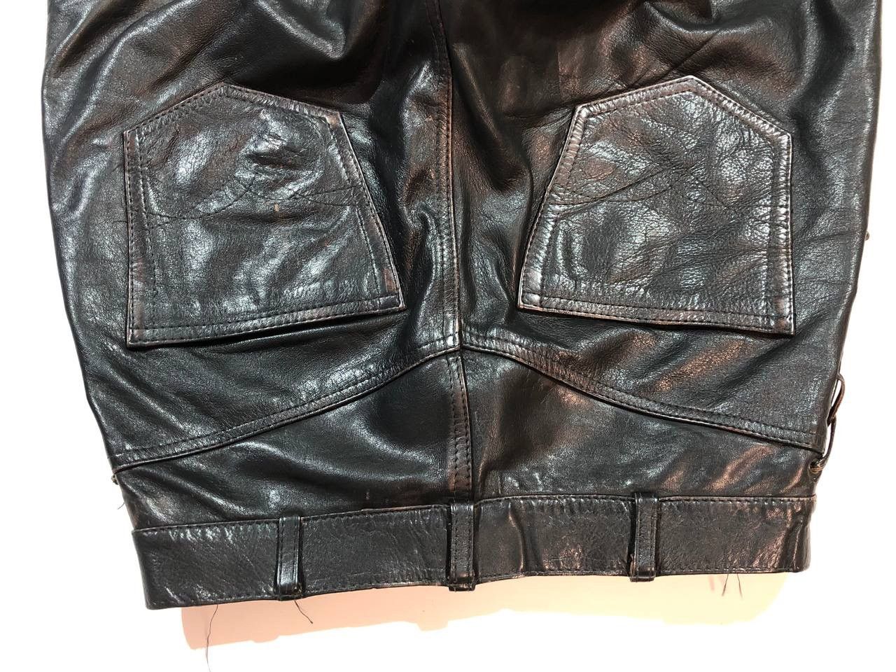 Genuine Leather × Leather Vintage Echt Leder Leather Pants Racing Size US 30 / EU 46 - 10 Thumbnail