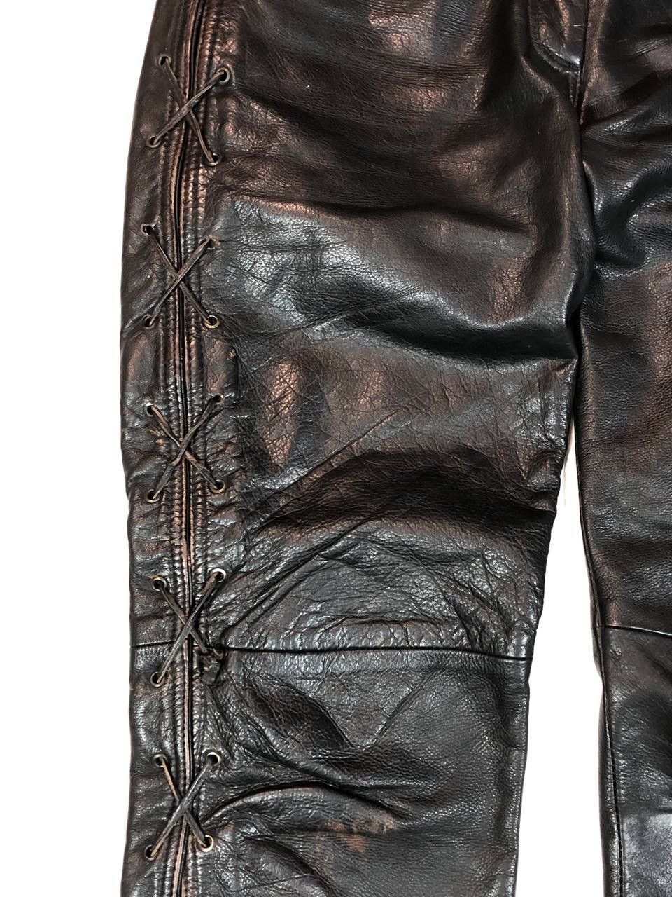 Genuine Leather × Leather Vintage Echt Leder Leather Pants Racing Size US 30 / EU 46 - 5 Thumbnail