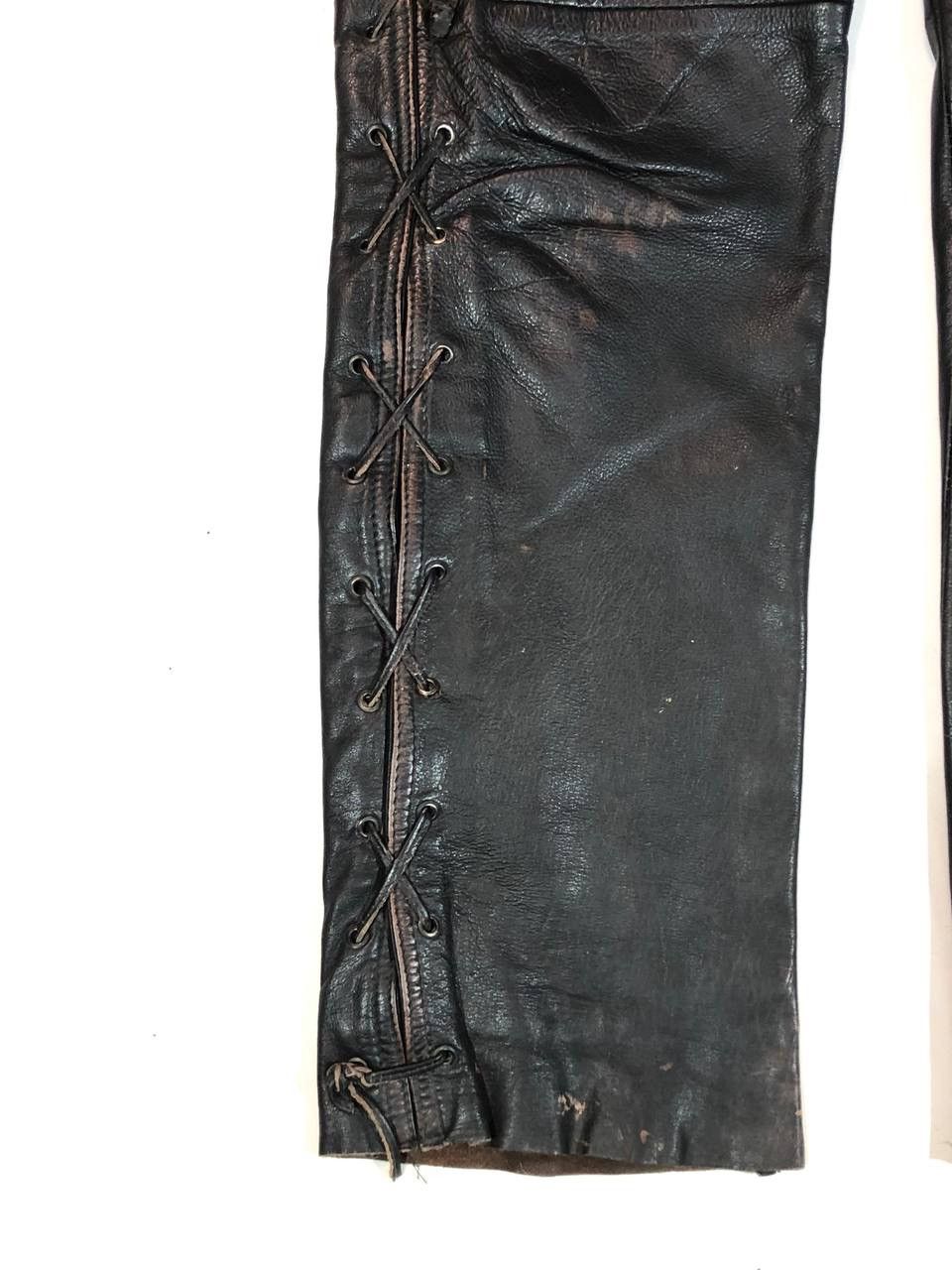 Genuine Leather × Leather Vintage Echt Leder Leather Pants Racing Size US 30 / EU 46 - 4 Thumbnail