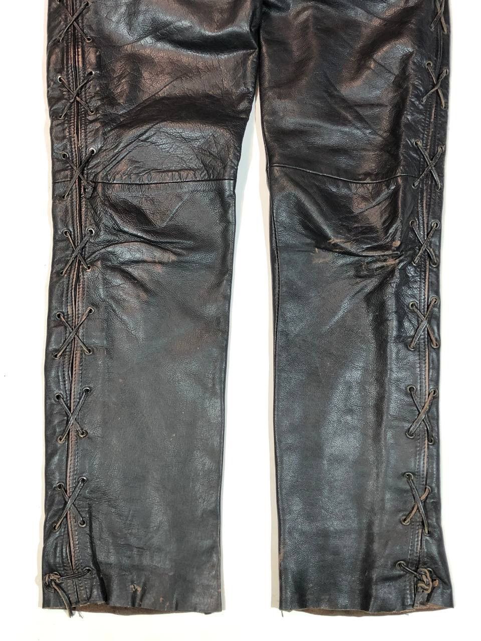 Genuine Leather × Leather Vintage Echt Leder Leather Pants Racing Size US 30 / EU 46 - 3 Thumbnail