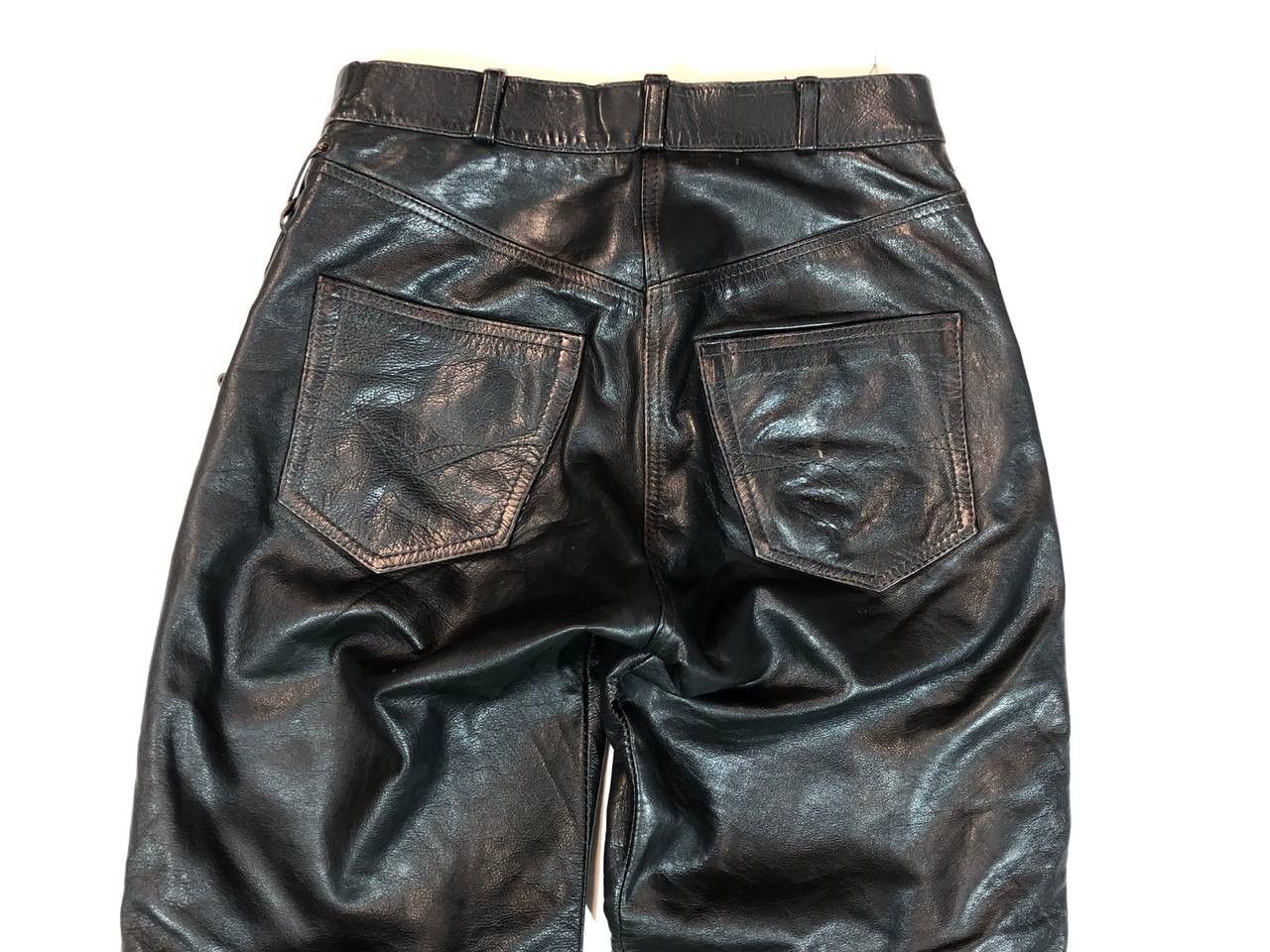 Genuine Leather × Leather Vintage Echt Leder Leather Pants Racing Size US 30 / EU 46 - 8 Thumbnail