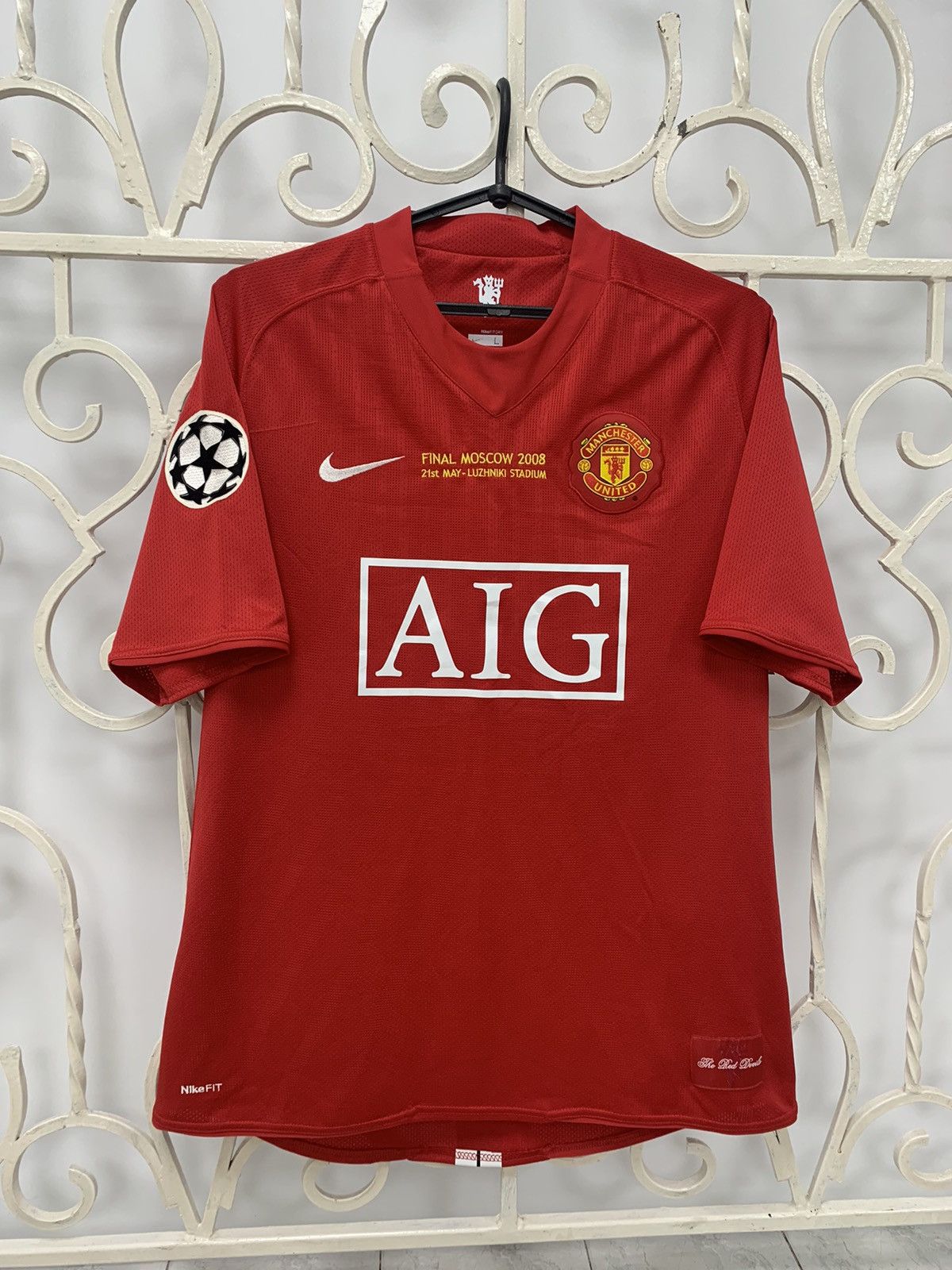 Vintage Nike Manchester United AIG Home Shirt Jersey