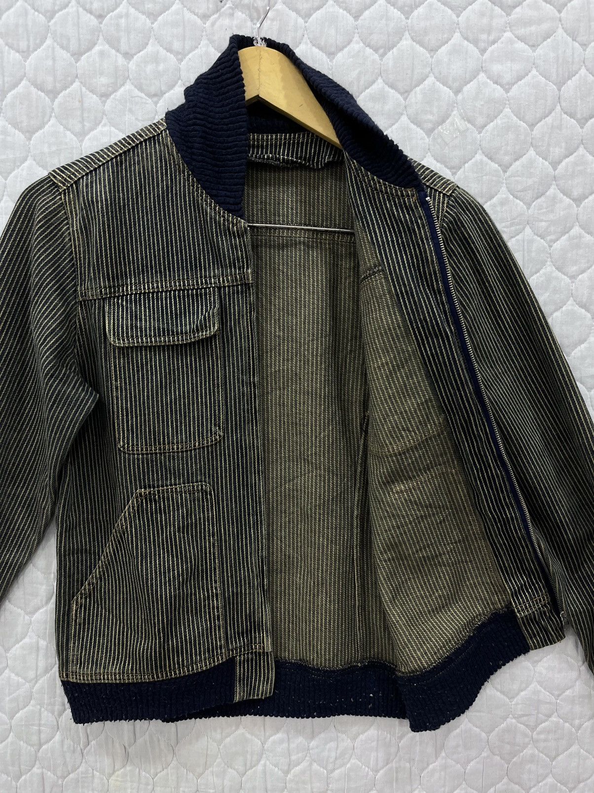 Japanese Brand (AA). HIKORY BLUE STRIPE MULTIPOCKET JACKET Size US S / EU 44-46 / 1 - 4 Thumbnail