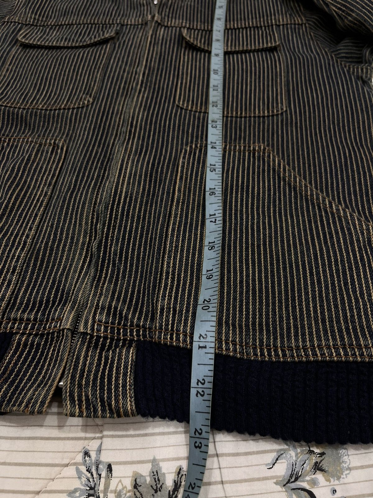 Japanese Brand (AA). HIKORY BLUE STRIPE MULTIPOCKET JACKET Size US S / EU 44-46 / 1 - 11 Thumbnail