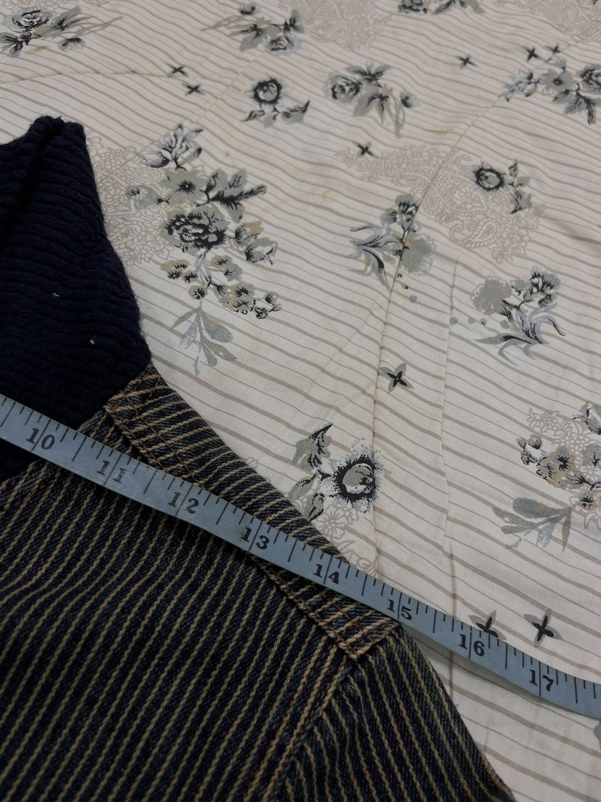 Japanese Brand (AA). HIKORY BLUE STRIPE MULTIPOCKET JACKET Size US S / EU 44-46 / 1 - 12 Thumbnail