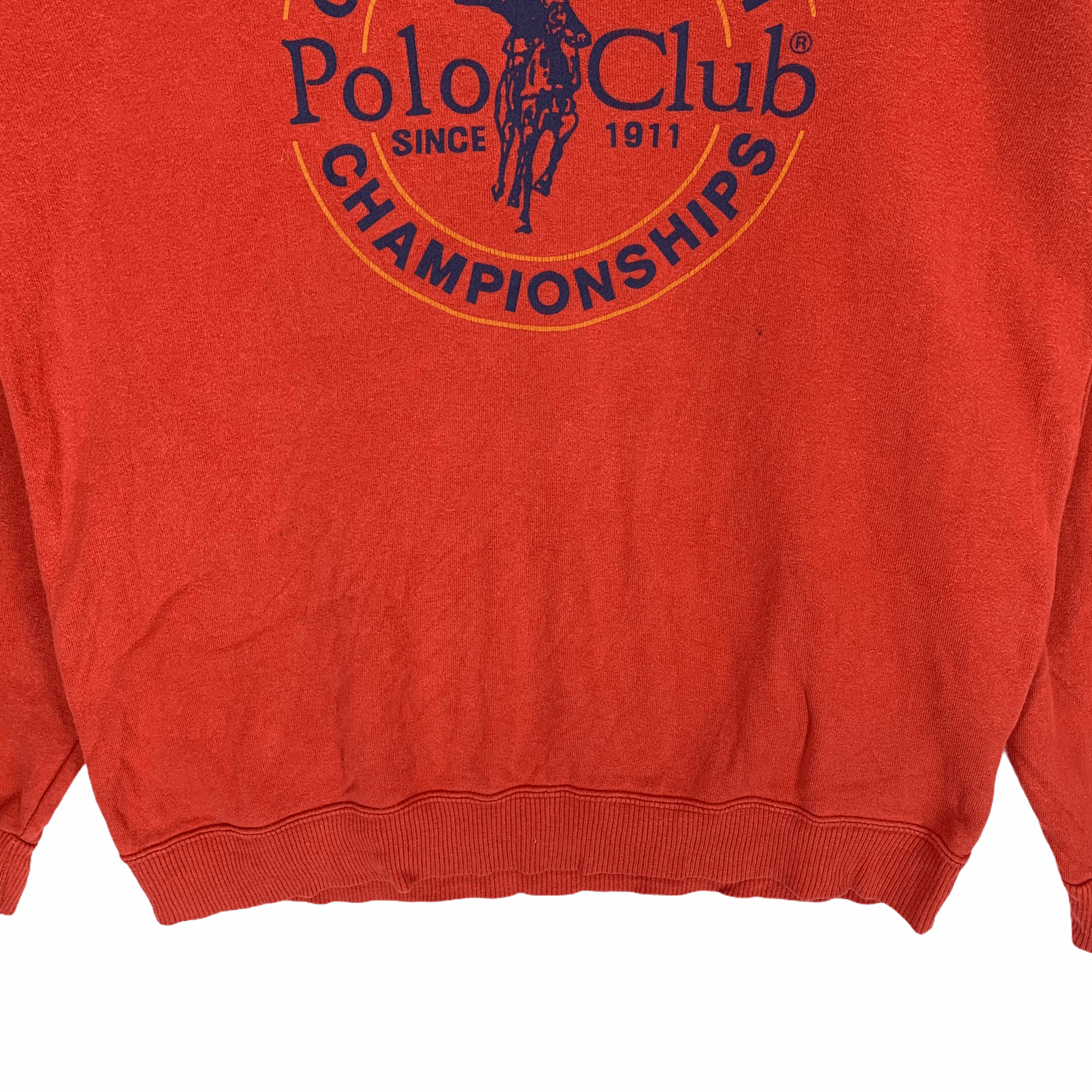 Japanese Brand Polo Club Big Logo Crew Neck Orange Sweatshirt #2932-44 Size US L / EU 52-54 / 3 - 2 Thumbnail