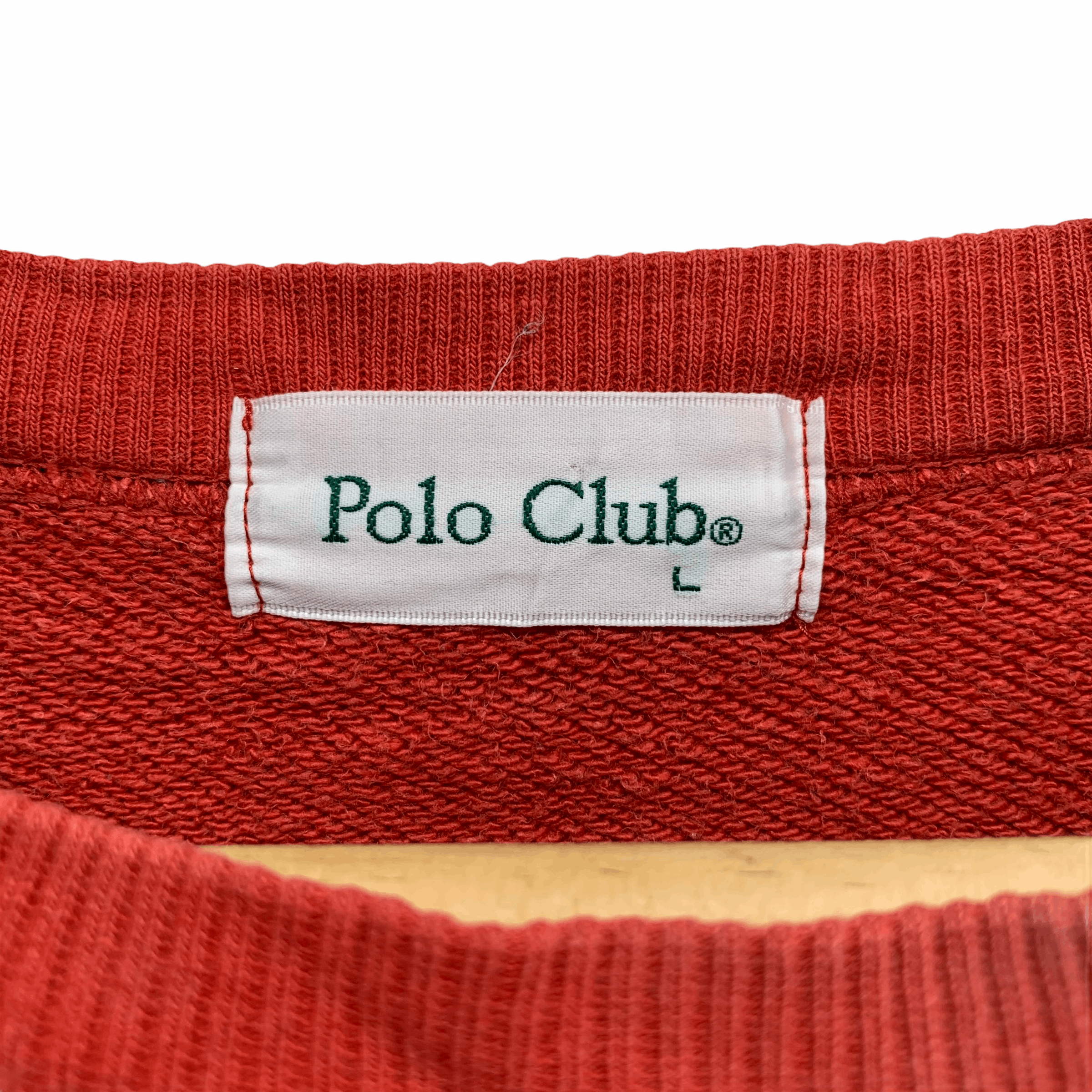 Japanese Brand Polo Club Big Logo Crew Neck Orange Sweatshirt #2932-44 Size US L / EU 52-54 / 3 - 4 Thumbnail