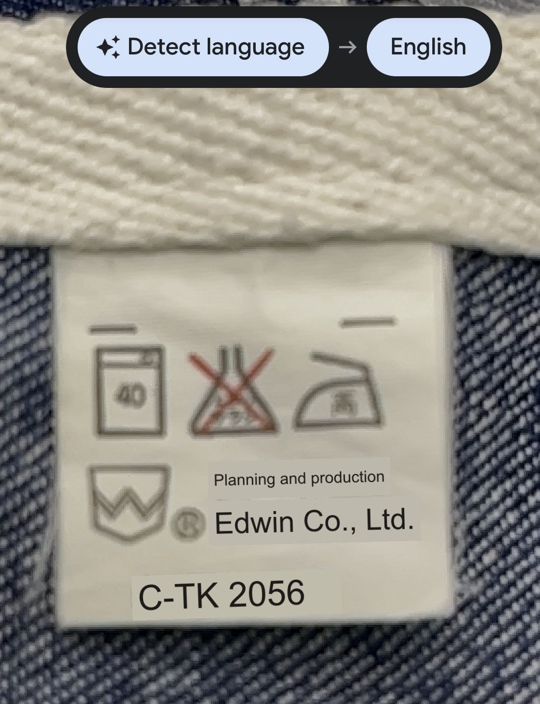 Edwin 💥VERY RARE🔥VINTAGE EDWIN JAPAN Big Old Logo Apron Size ONE SIZE - 6 Thumbnail