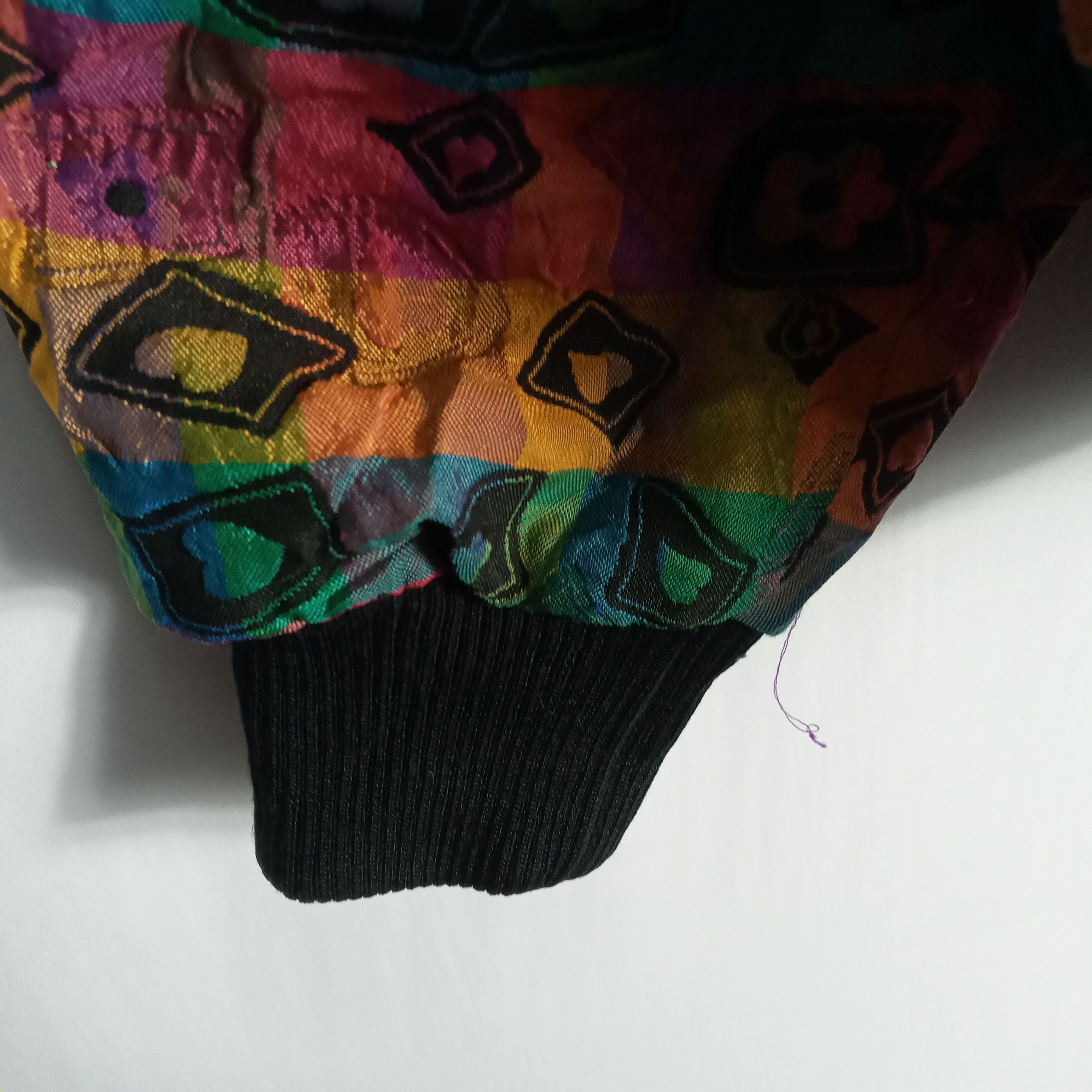 Japanese Brand × Vintage Vintage Japanese Nice Rare Colourful Rainbow Varsity Jacket Size US L / EU 52-54 / 3 - 6 Thumbnail