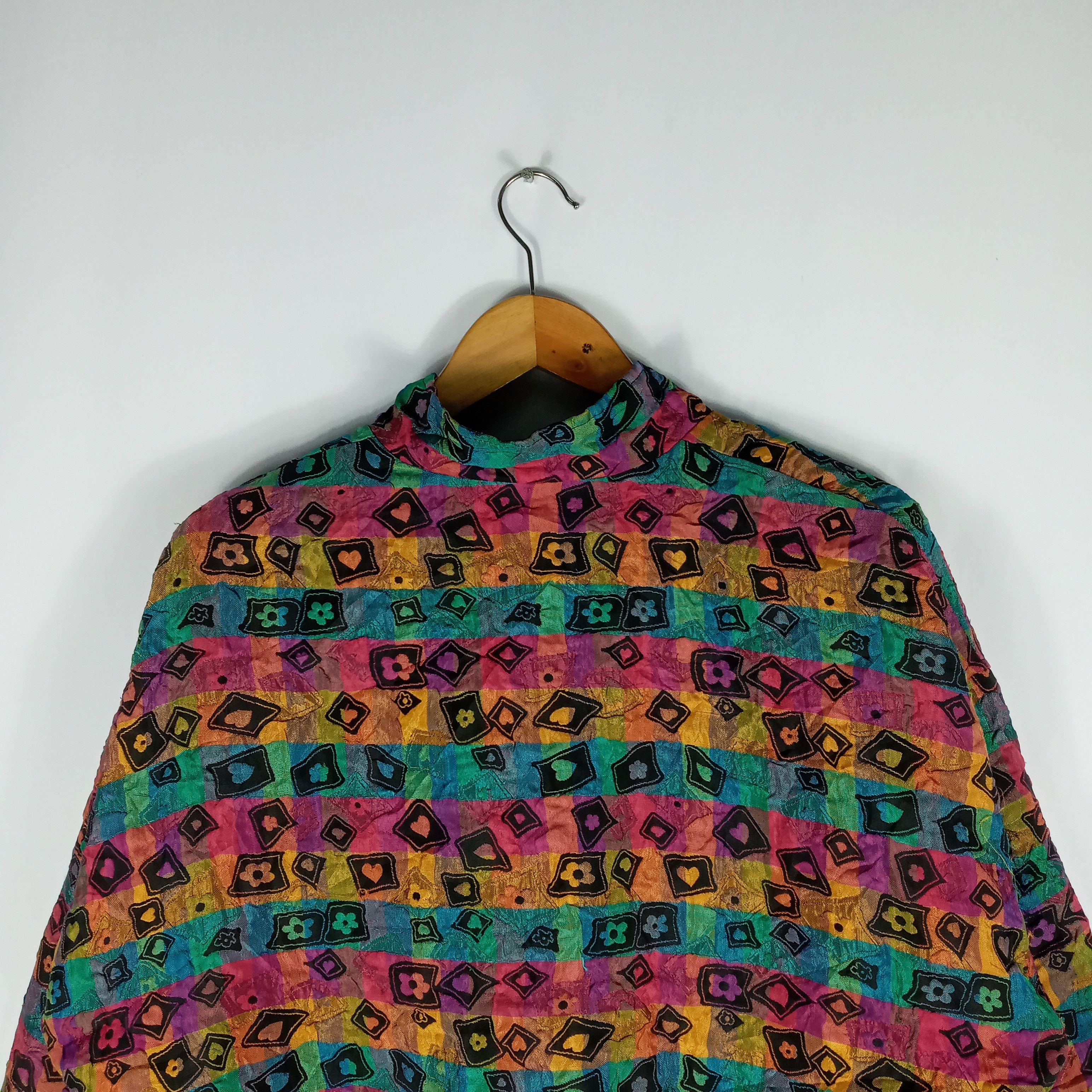 Japanese Brand × Vintage Vintage Japanese Nice Rare Colourful Rainbow Varsity Jacket Size US L / EU 52-54 / 3 - 8 Thumbnail
