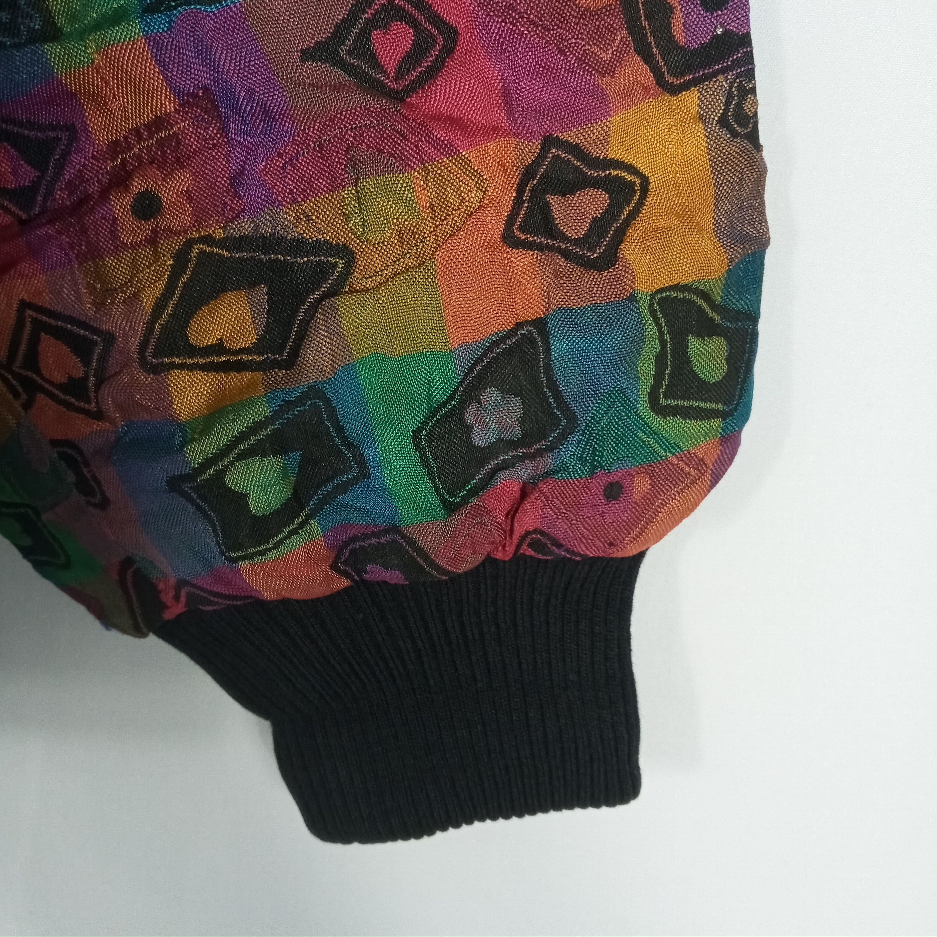 Japanese Brand × Vintage Vintage Japanese Nice Rare Colourful Rainbow Varsity Jacket Size US L / EU 52-54 / 3 - 5 Thumbnail