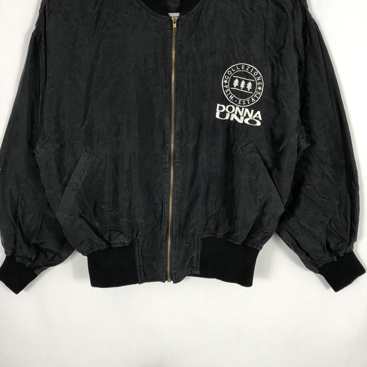 Donna Unno Si Chiama Big Embroidery Print Zipper Jacket