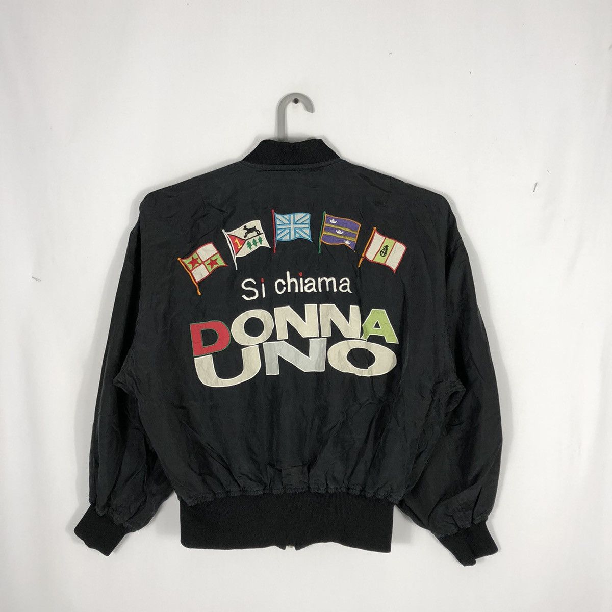 Vintage Donna Unno Si Chiama Big Embroidery Print Zipper Jacket Size US M / EU 48-50 / 2 - 1 Thumbnail