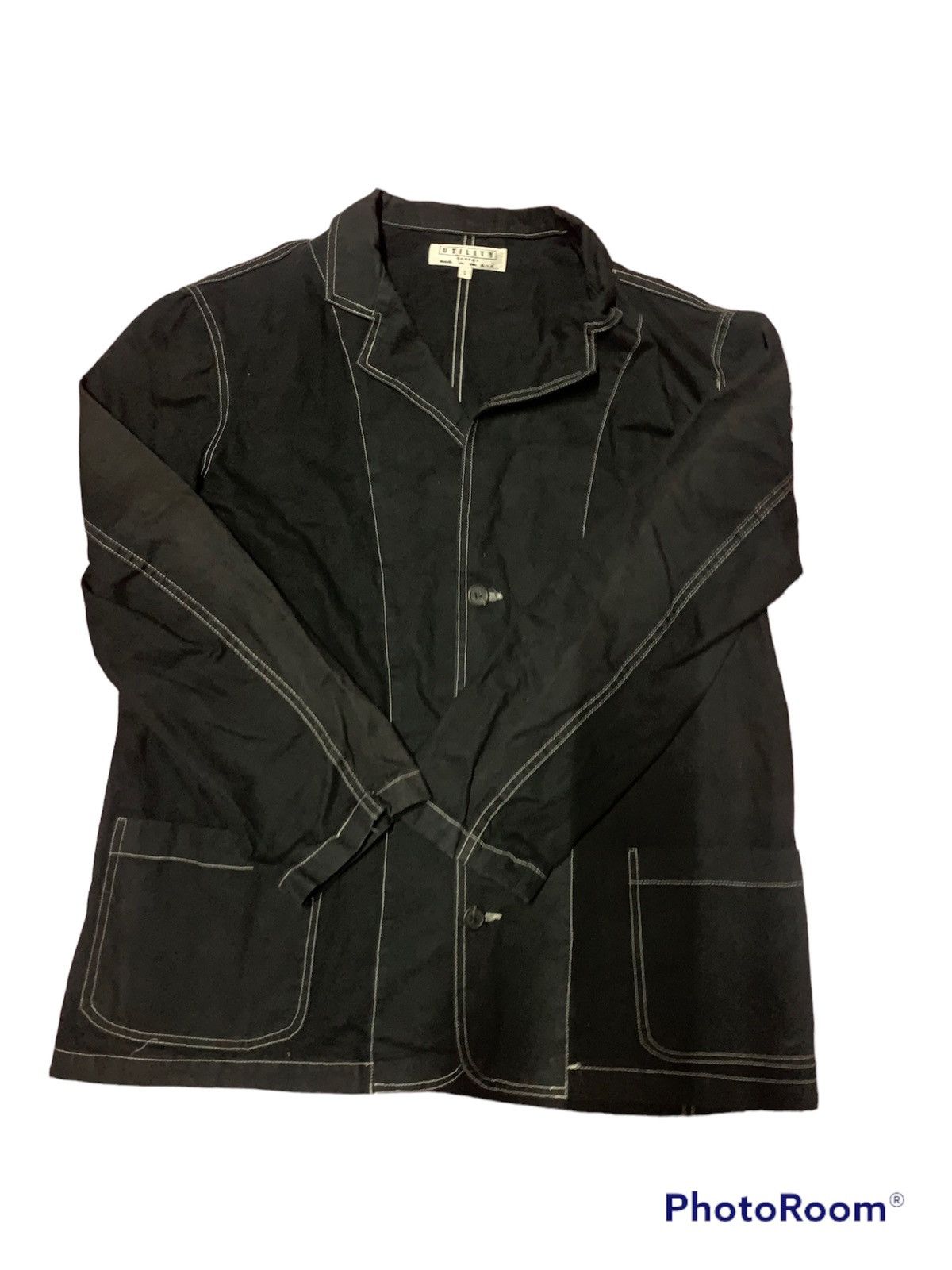 Vintage Nice Utility Canvas Blazer Denim Jacket Size US L / EU 52-54 / 3 - 1 Thumbnail