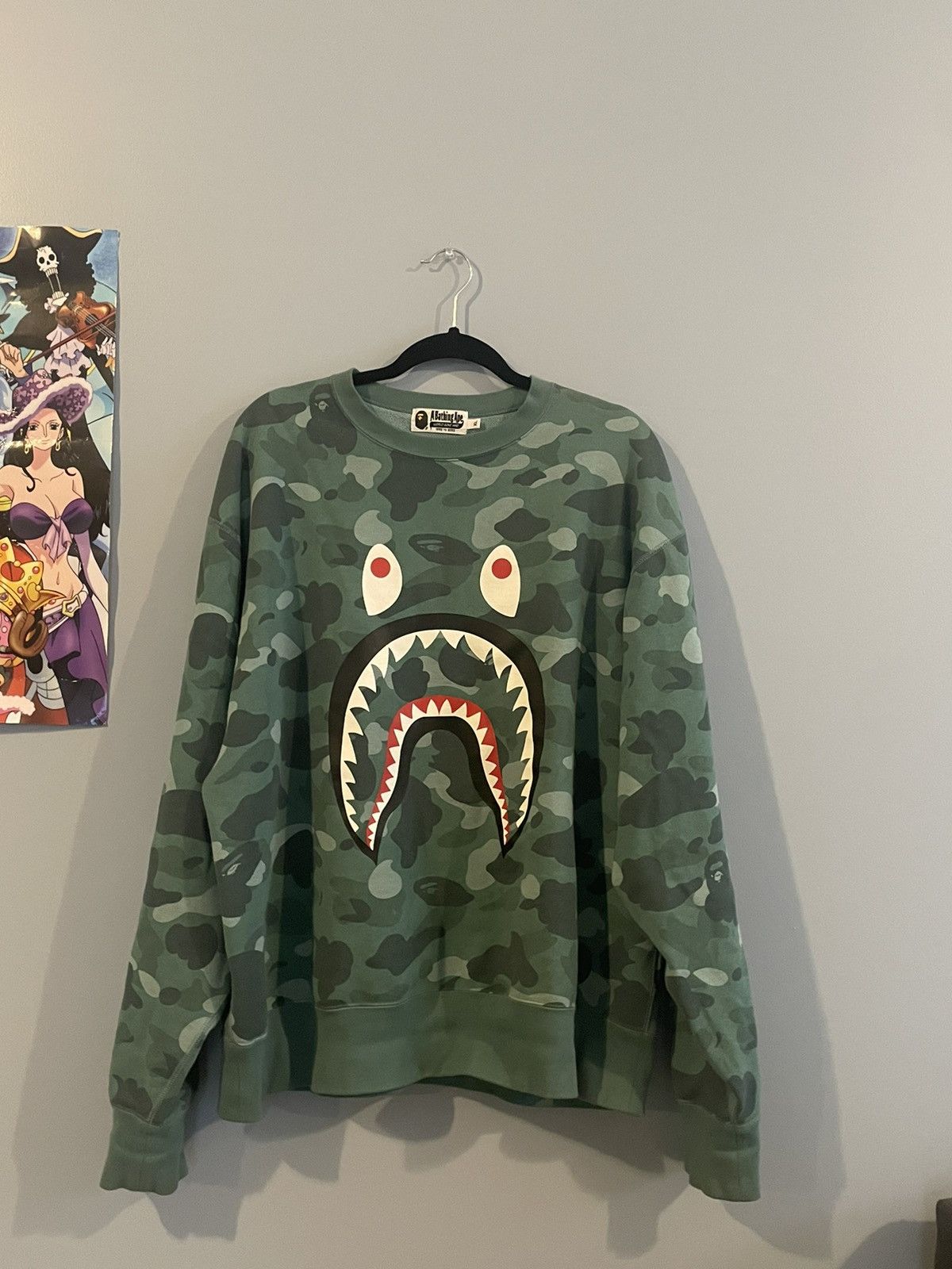 Bape Bape Shark Camo Sweatshirt Size US XL / EU 56 / 4 - 1 Thumbnail