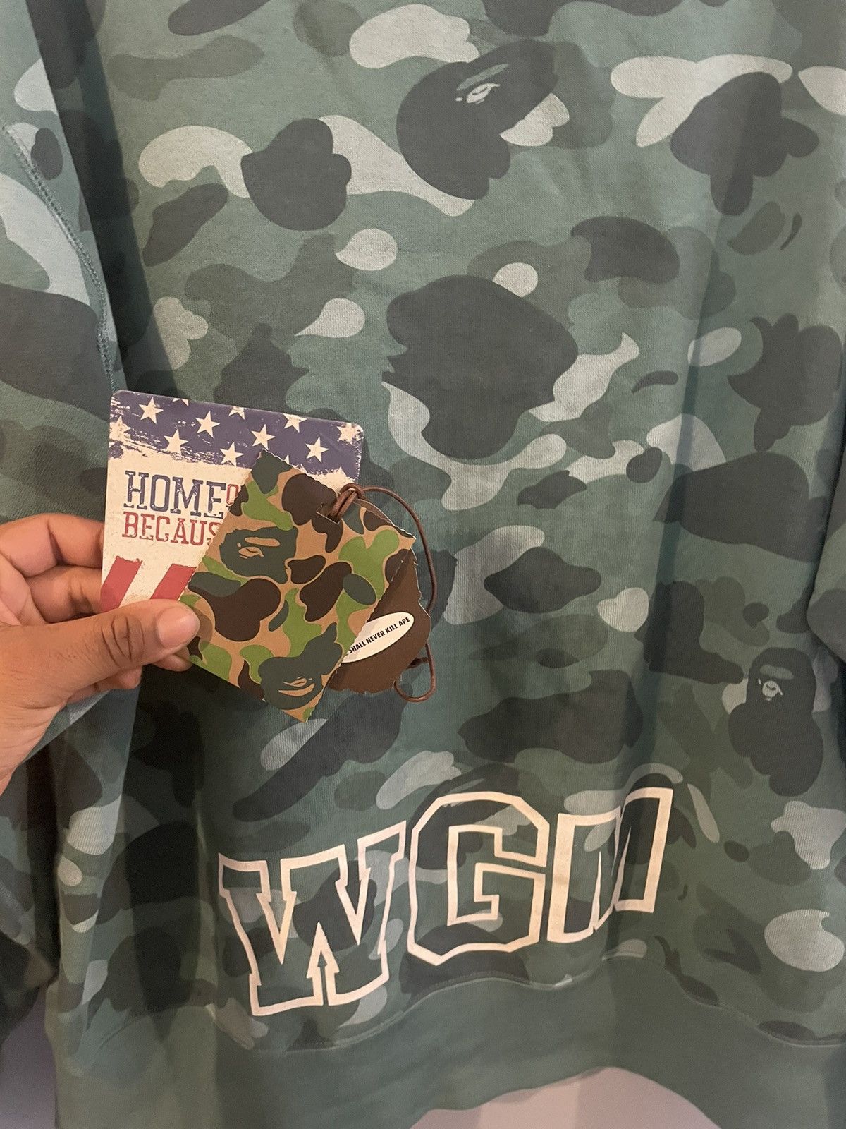 Bape Bape Shark Camo Sweatshirt Size US XL / EU 56 / 4 - 8 Thumbnail