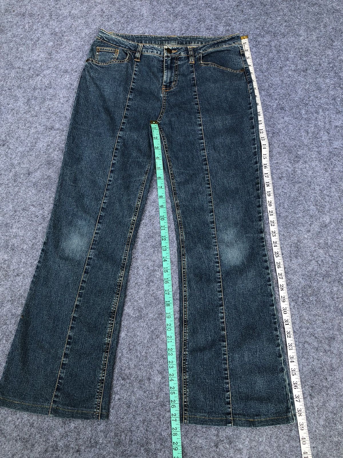 Japanese Brand Rare🔥Japanese Hybrid Bootcut Jeans Size 31" - 8 Thumbnail