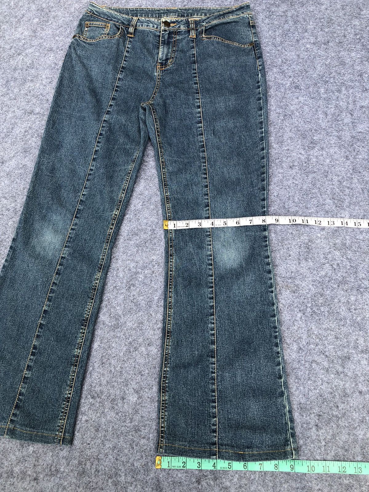 Japanese Brand Rare🔥Japanese Hybrid Bootcut Jeans Size 31" - 7 Thumbnail