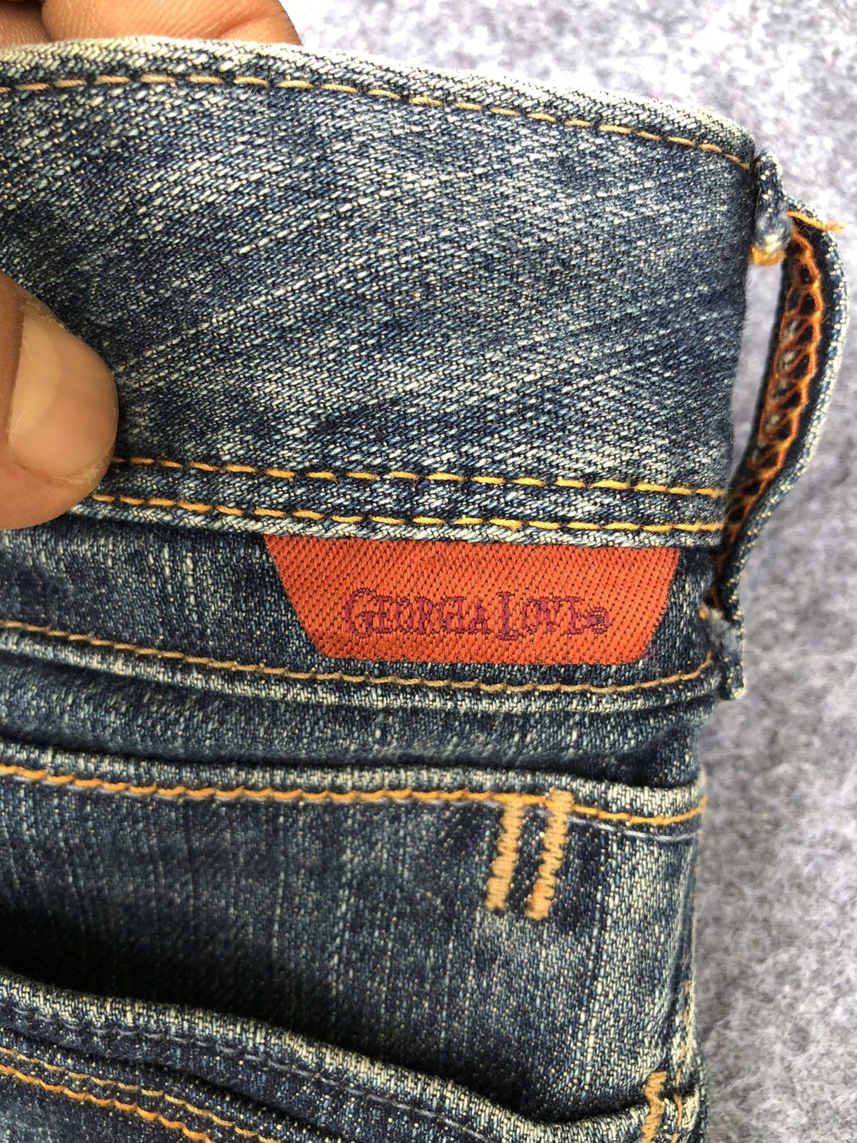 Japanese Brand Rare🔥Georgia Love Flared Bootcut Jeans Size 32" / US 10 / IT 46 - 7 Thumbnail