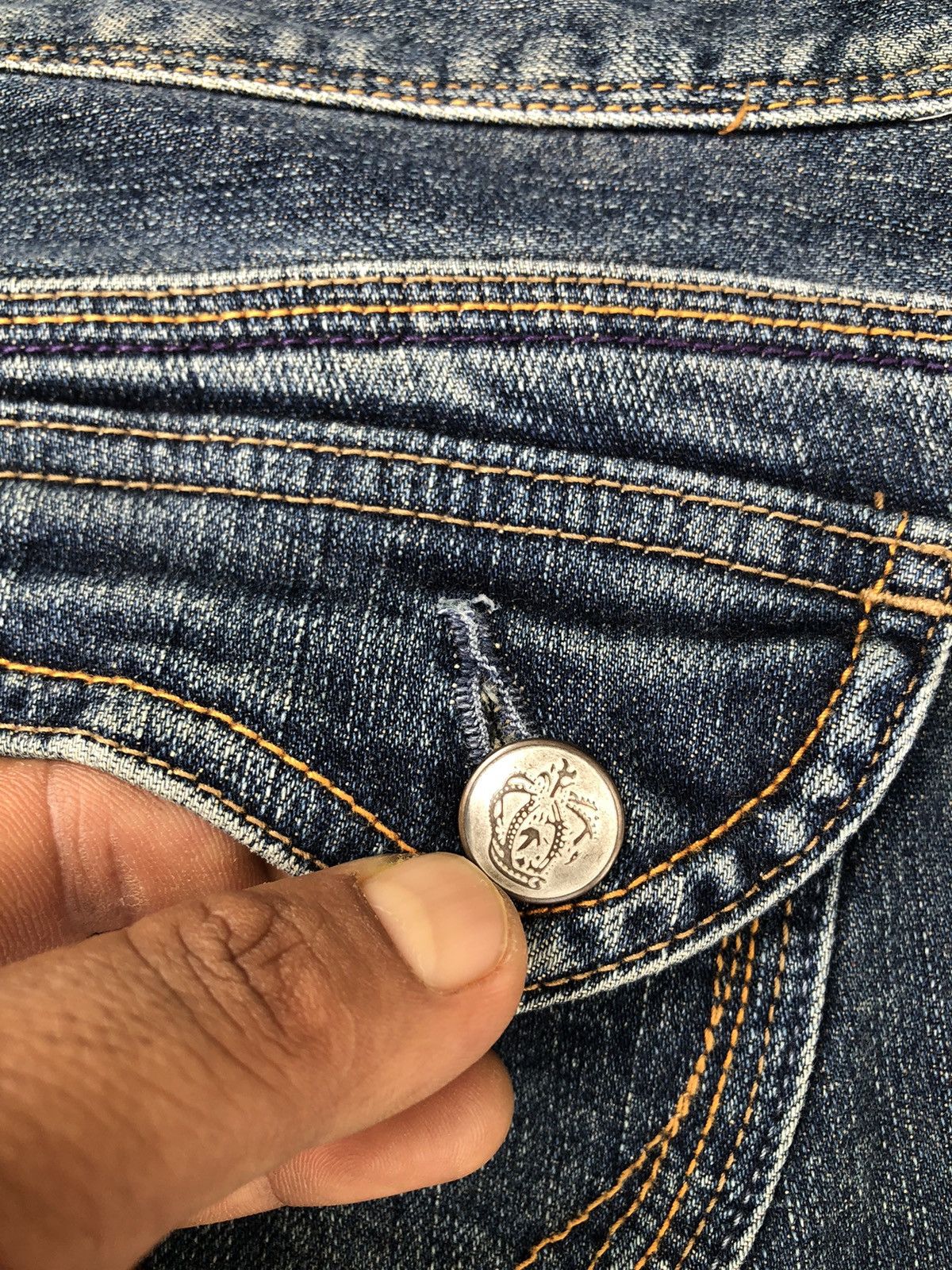 Japanese Brand Rare🔥Georgia Love Flared Bootcut Jeans Size 32" / US 10 / IT 46 - 5 Thumbnail