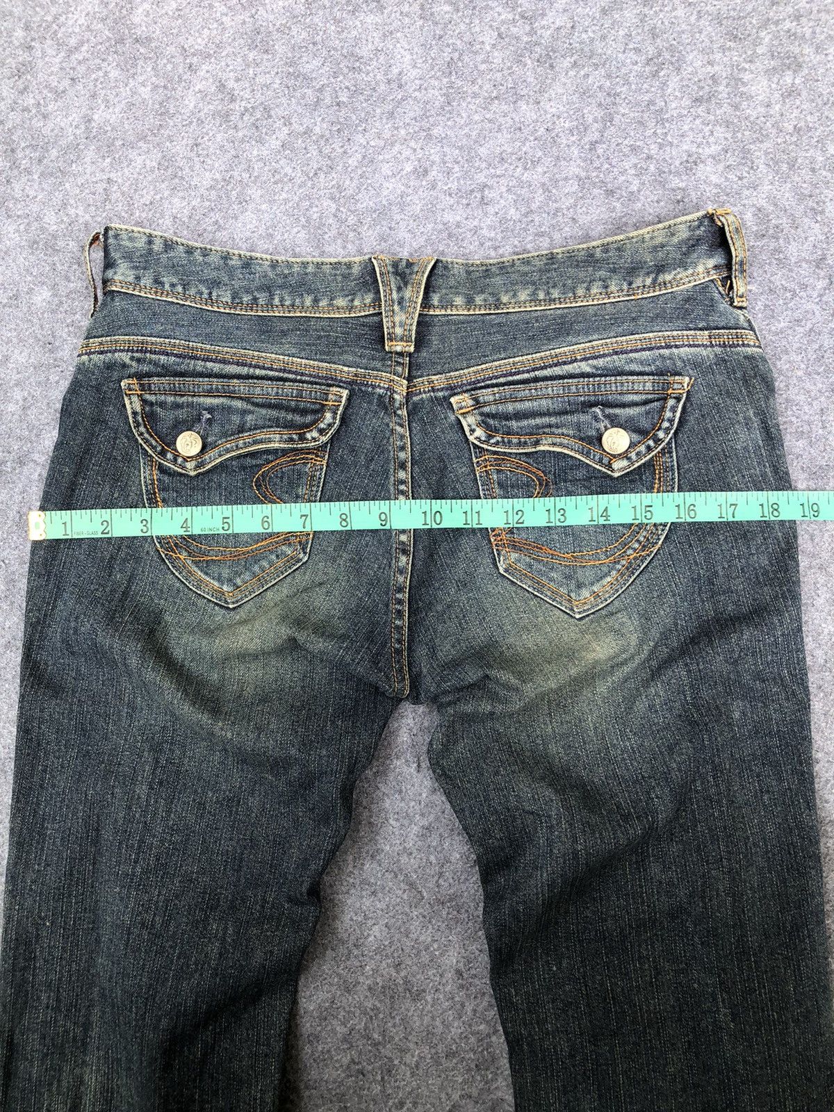 Japanese Brand Rare🔥Georgia Love Flared Bootcut Jeans Size 32" / US 10 / IT 46 - 15 Thumbnail