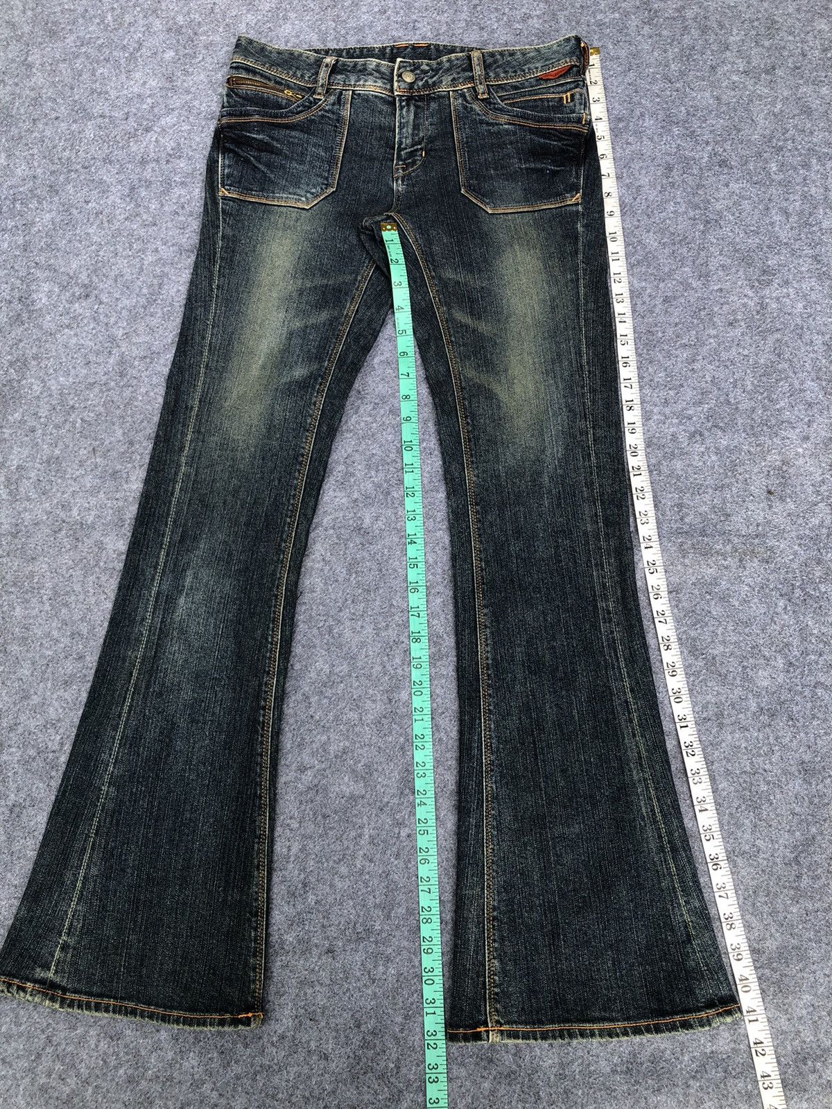 Japanese Brand Rare🔥Georgia Love Flared Bootcut Jeans Size 32" / US 10 / IT 46 - 13 Thumbnail
