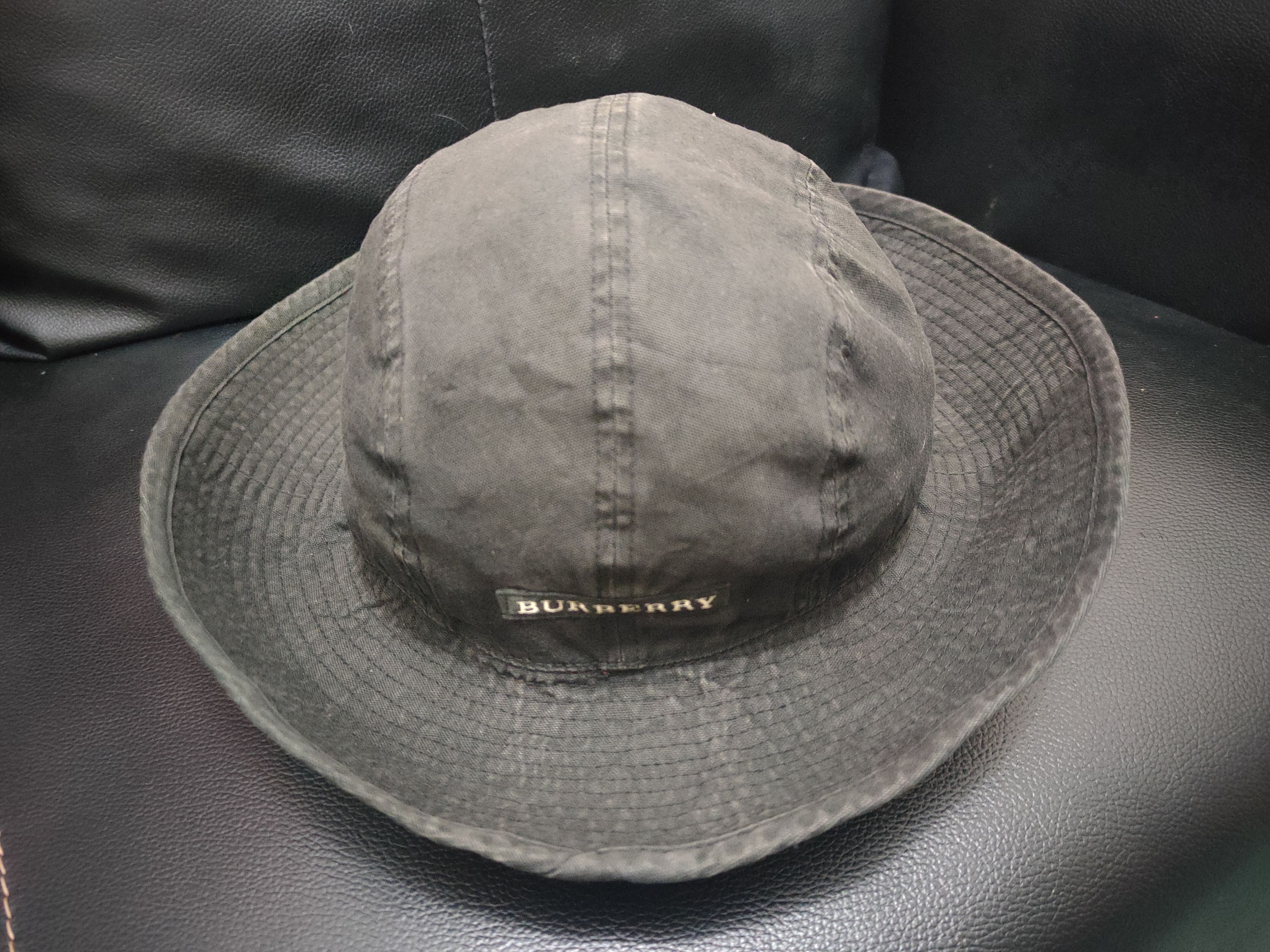 Burberry × Japanese Brand Vintage Japan!!! Burberry Nova Check Brim Bucket Hat Size ONE SIZE - 6 Thumbnail