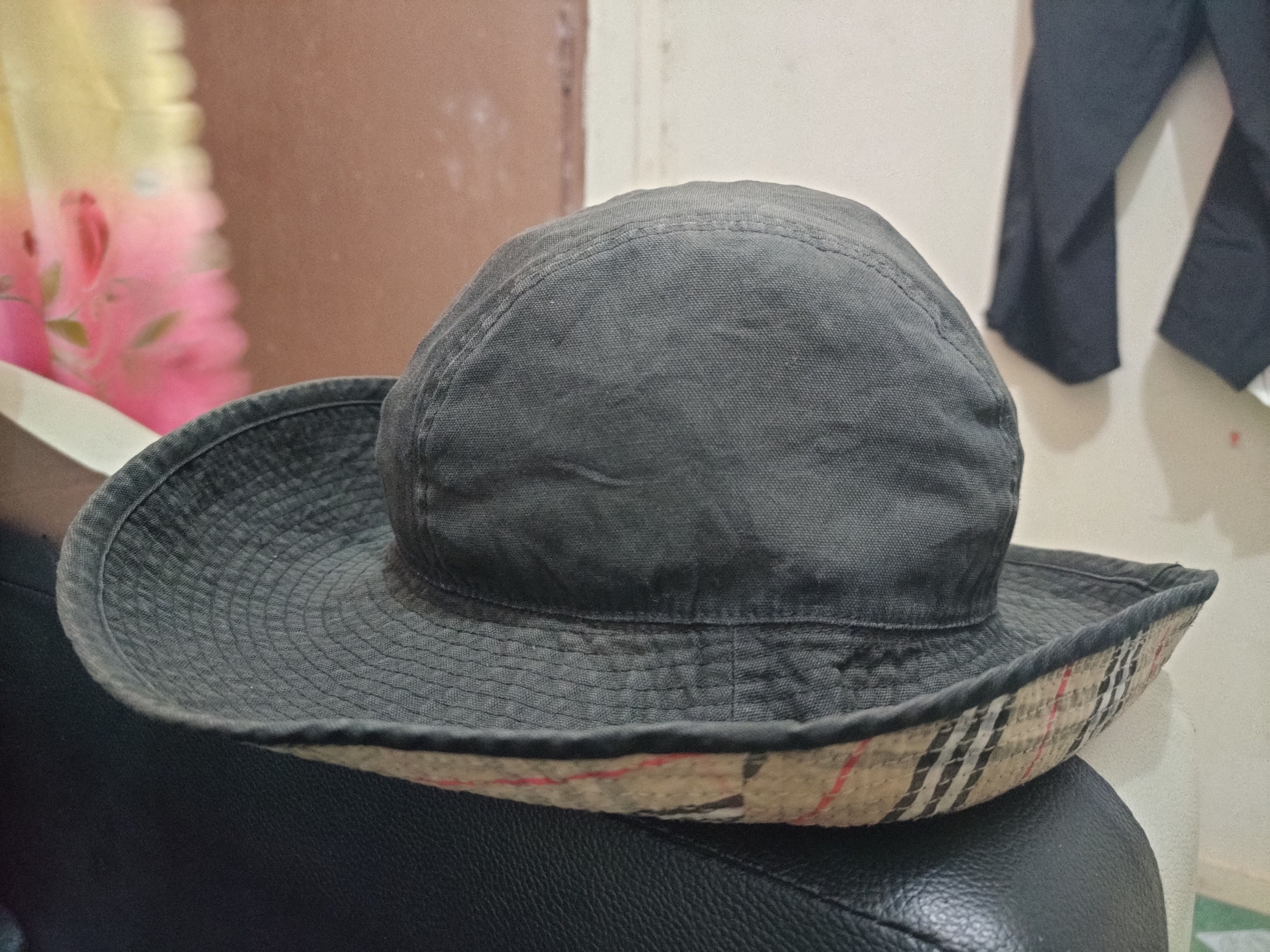 Burberry × Japanese Brand Vintage Japan!!! Burberry Nova Check Brim Bucket Hat Size ONE SIZE - 3 Thumbnail