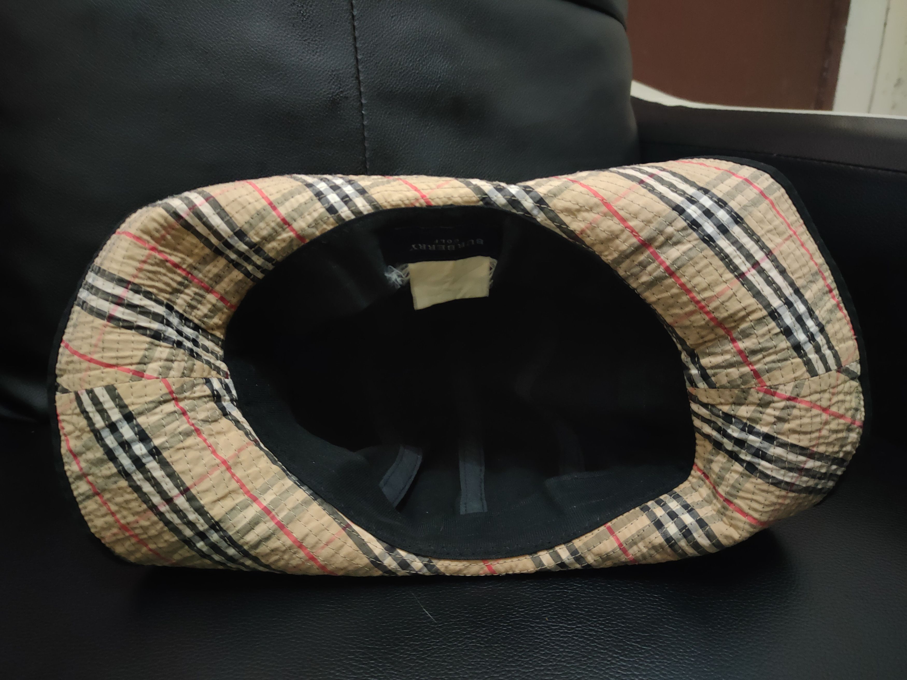 Burberry × Japanese Brand Vintage Japan!!! Burberry Nova Check Brim Bucket Hat Size ONE SIZE - 7 Thumbnail