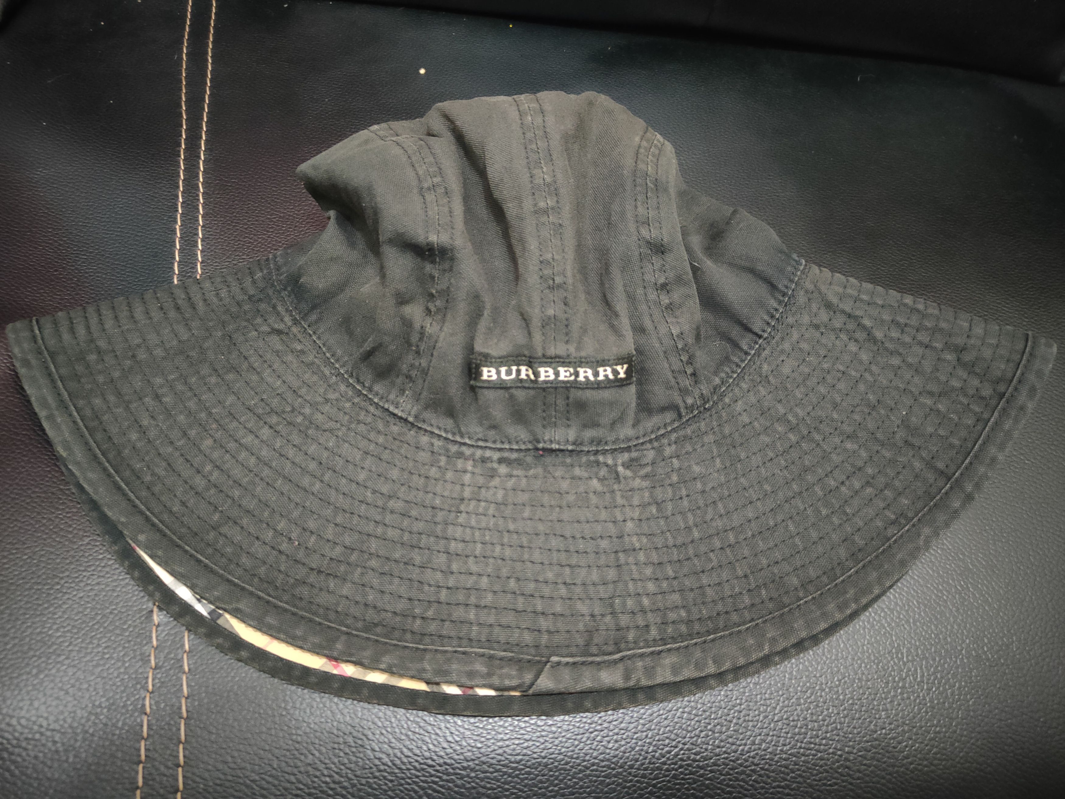 Burberry × Japanese Brand Vintage Japan!!! Burberry Nova Check Brim Bucket Hat Size ONE SIZE - 13 Thumbnail